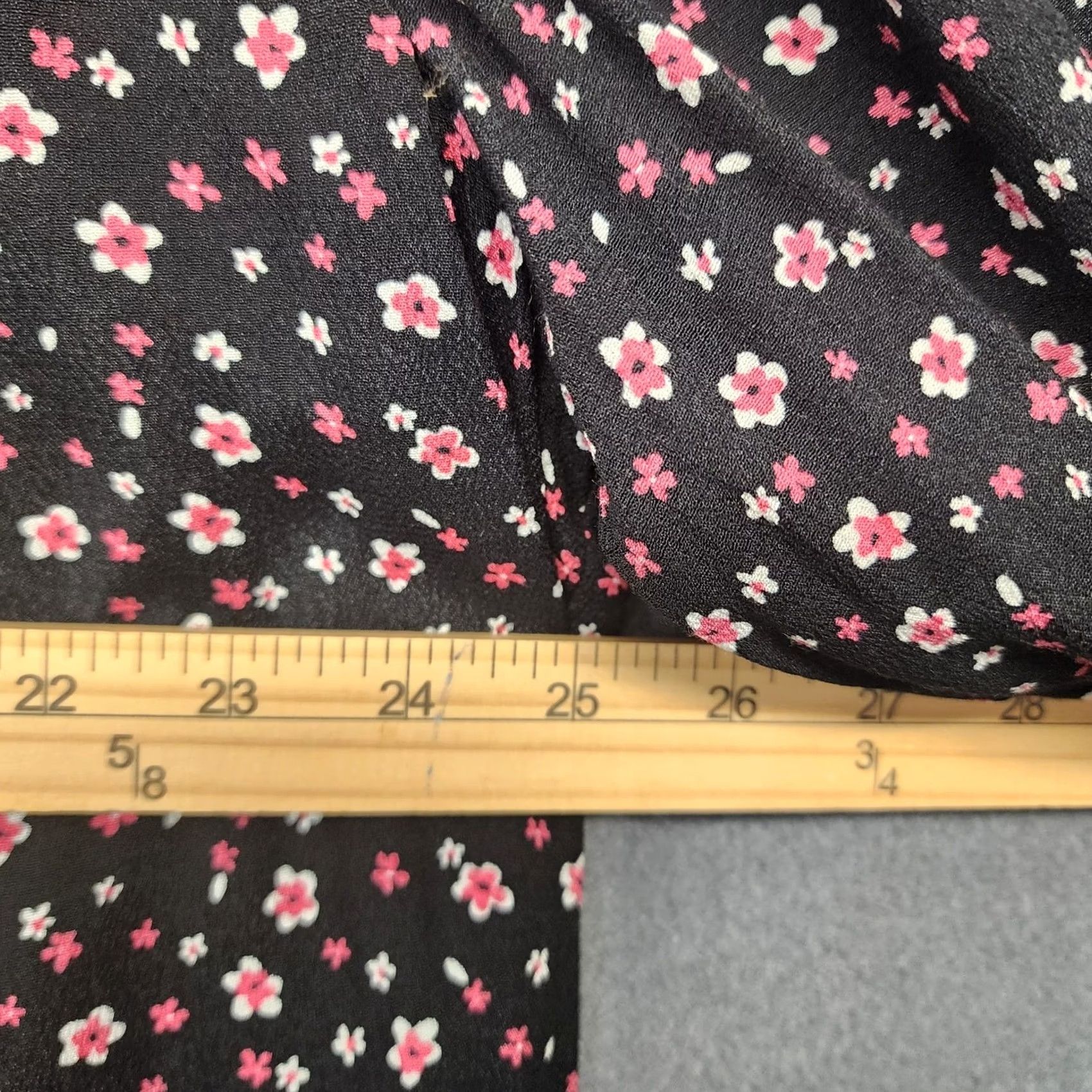 J. Jill J.Jill Blouse Shirt 3X Plus Womens Floral Tunic Boho Peplum Hem Black Pink Rayon Size XXL / US 16-18 / IT 52-54 - 4 Thumbnail
