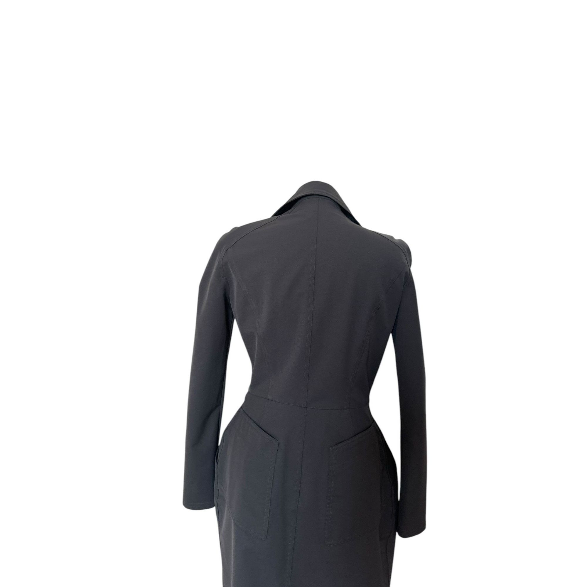 Thierry Mugler Vintage Sculptural Grey Dress Size S / US 4 / IT 40 - 5 Thumbnail