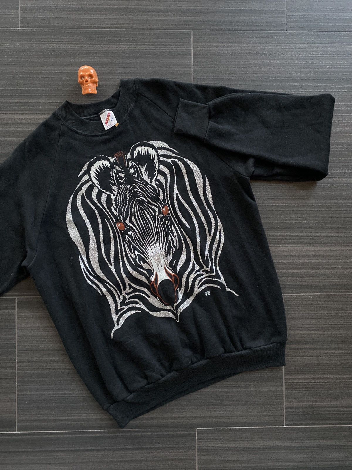 Jerzees × Vintage 80s zebra art sweatshirt L Size US L / EU 52-54 / 3 - 1 Thumbnail