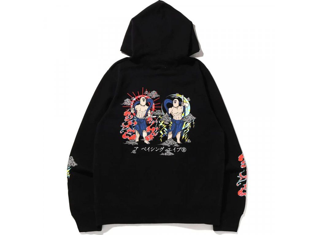 image of Bape Japan Guardians Pullover Hoodie in Black, Men's (Size 2XL)