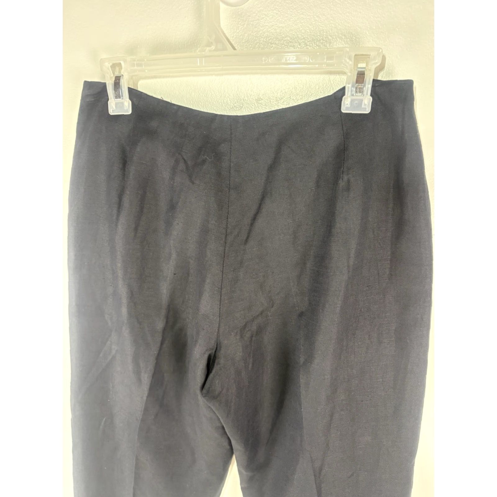 Vintage Larry Levine Black Linen Blend Cropped Dress Pants Womens Size 8 Size 30" / US 8 / IT 44 - 6 Thumbnail