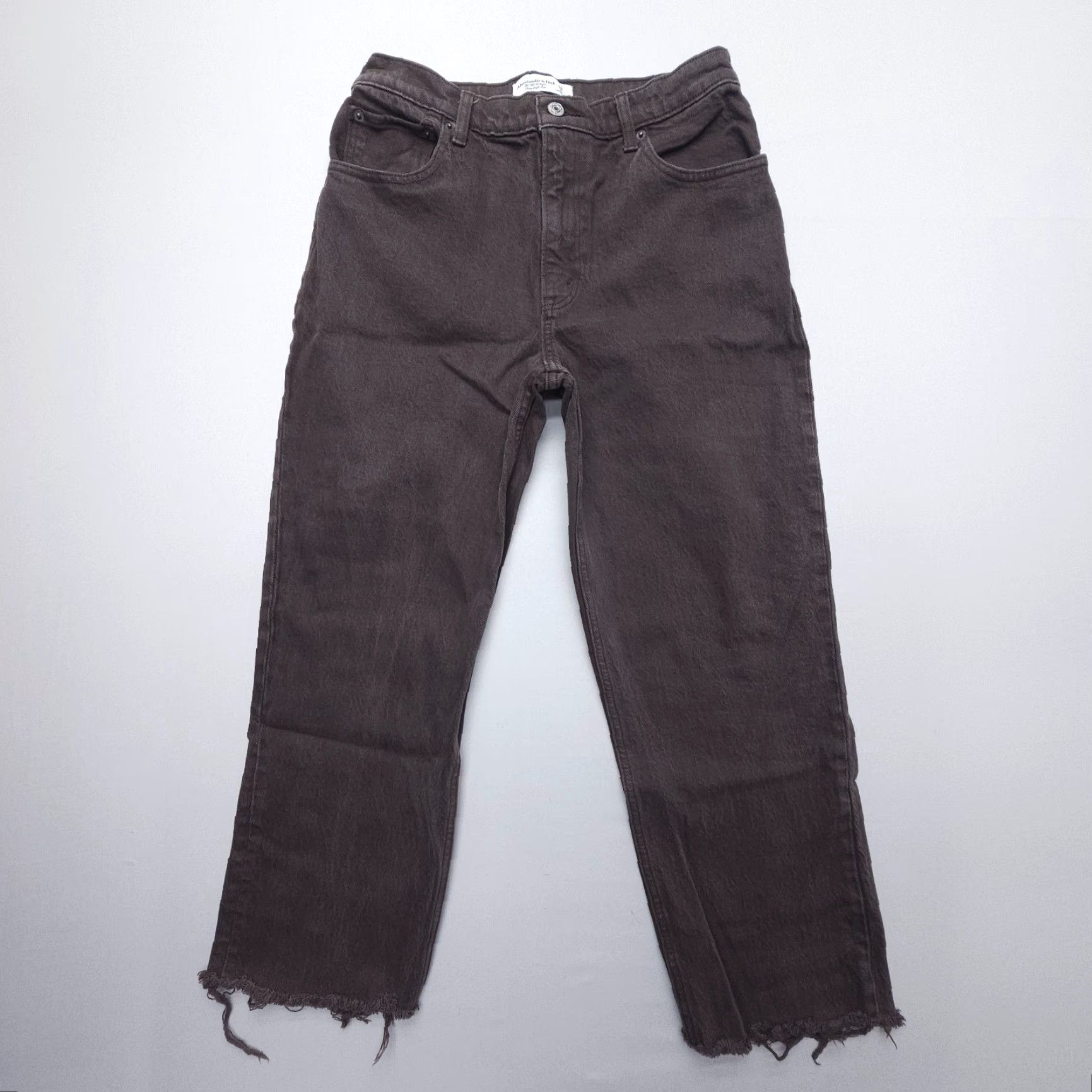Abercrombie & Fitch Abercrombie & Fitch The '90s High Rise Straight Jeans 28/6S Crop Brown Women Vintage No 90s Theme Mens Womens Size 28" / US 6 / IT 42 - 2 Thumbnail
