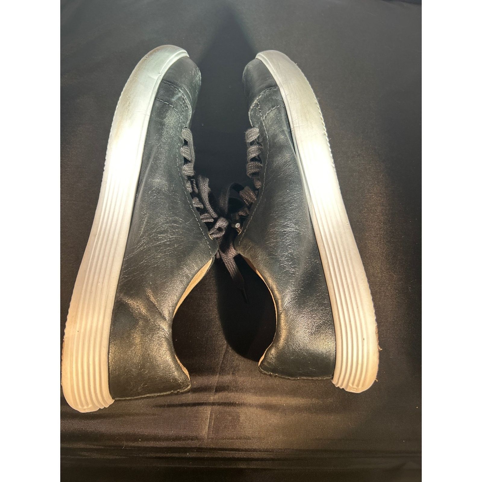 Cole Haan Cole Haan Black Leather Lace Up Sneakers Comfortable Size US 7 / IT 37 - 3 Thumbnail