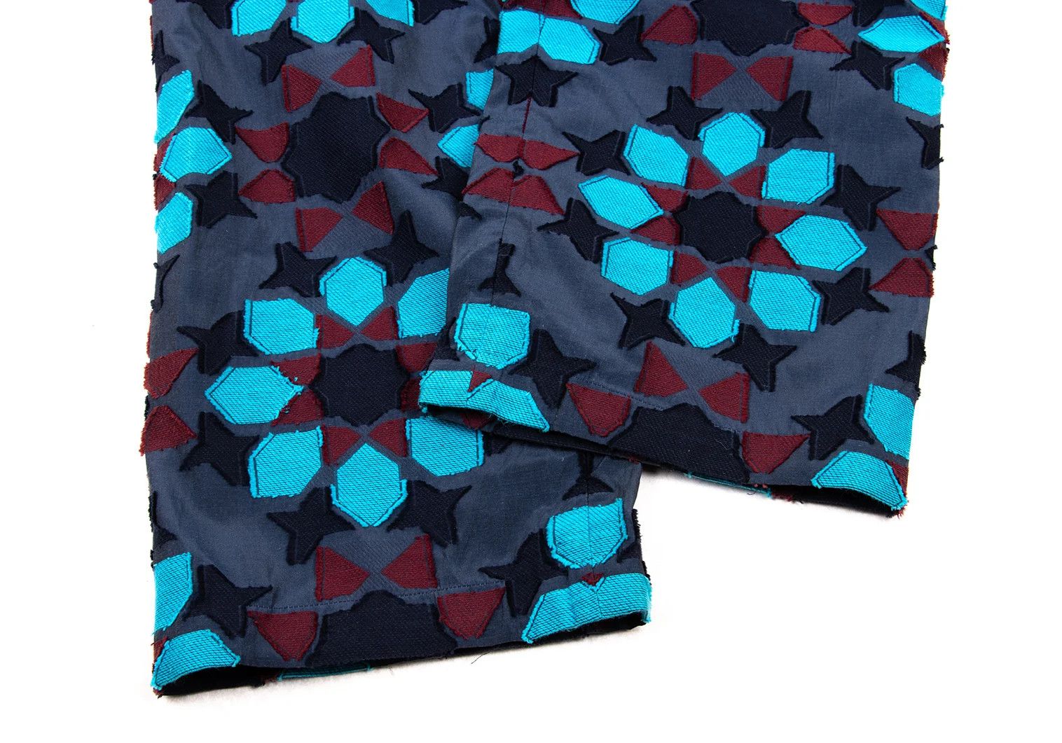 Issey Miyake A-POC INSIDE Jacquard Pants in Navy and Light Blue Size US 34 / EU 50 - 13 Thumbnail