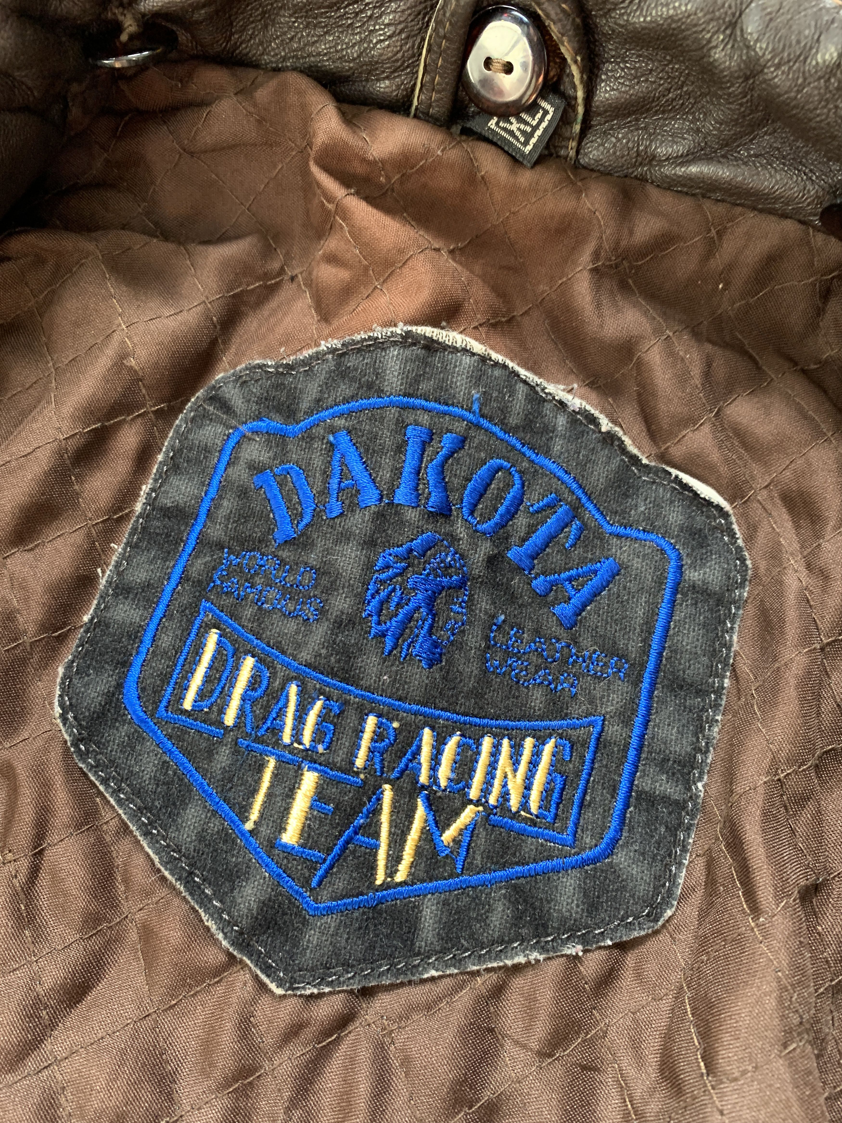 Vintage Vintage Dakota Drag Racing Leather Jacket Size US XL / EU 56 / 4 - 14 Thumbnail