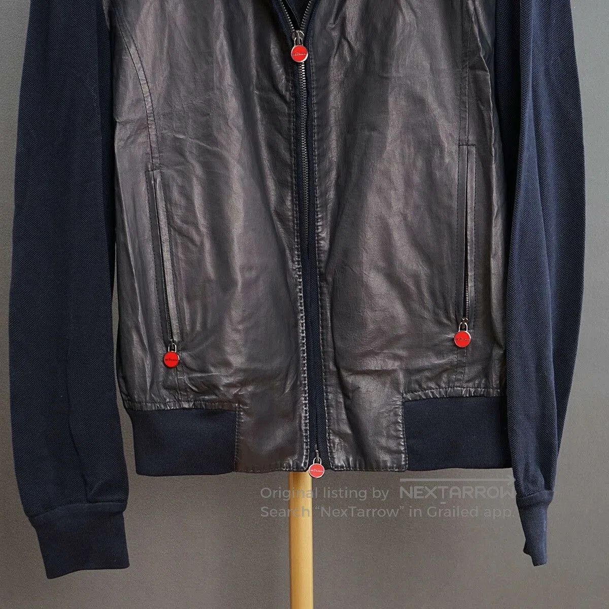 Kiton Kiton Slim Lambskin Jacket with Cotton Panels. Size US S / EU 44-46 / 1 - 6 Thumbnail