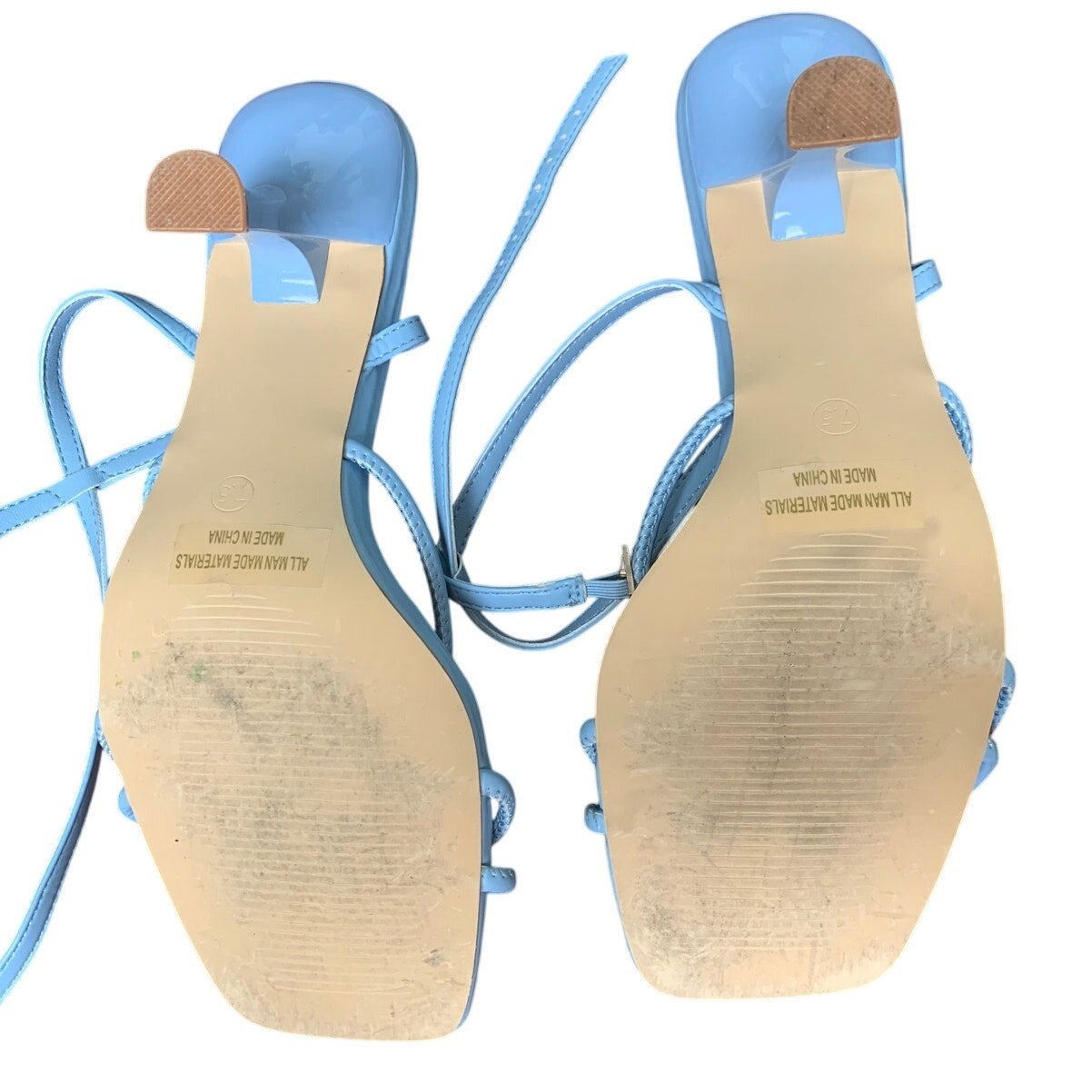 Other Baby Blue Open Toe Ankle Strap Heels Size 7.5 Size US 7.5 / IT 37.5 - 7 Thumbnail