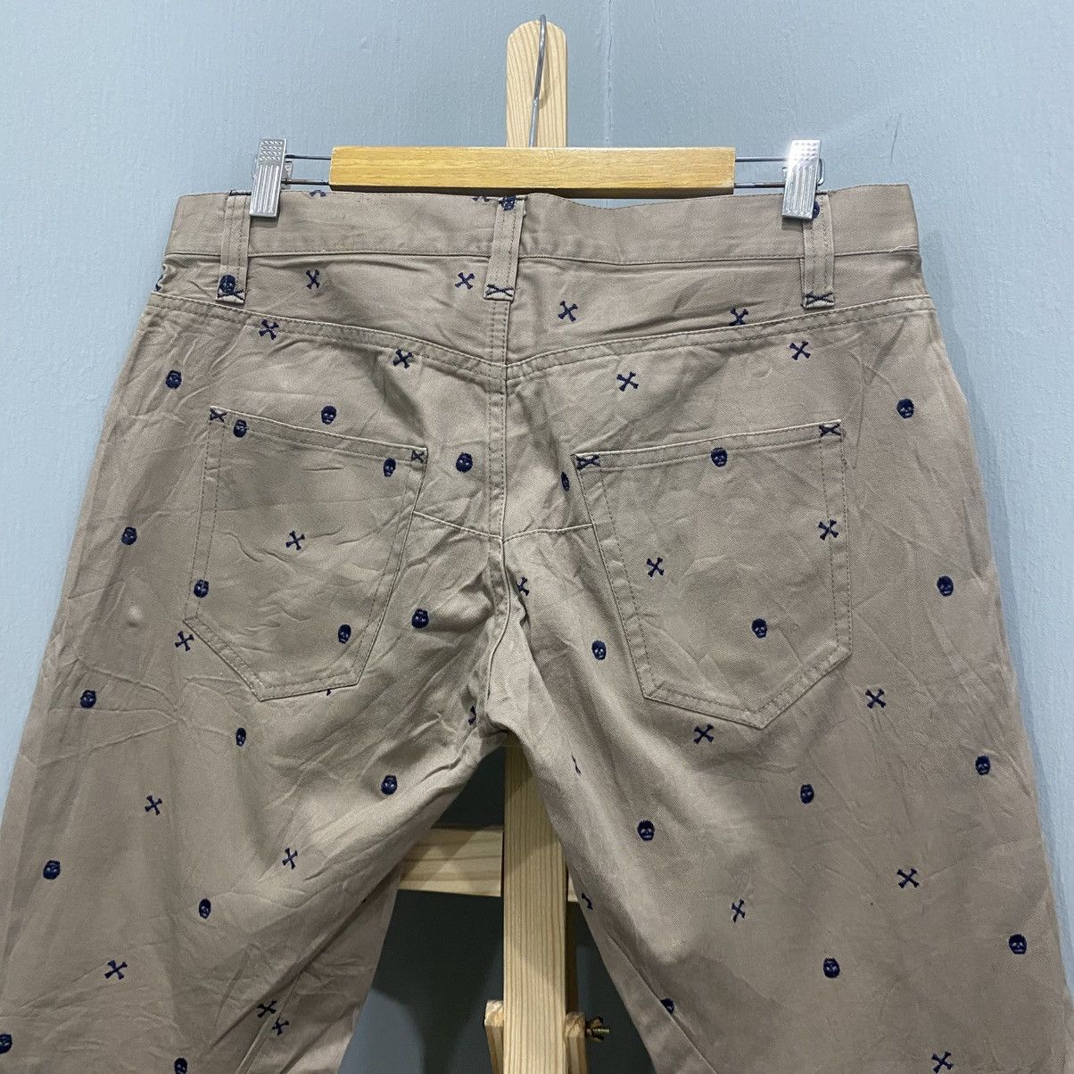 PPFM Archive PPFM Skull & Cross Embroidery Chino Japanese Brand Size US 32 / EU 48 - 12 Thumbnail