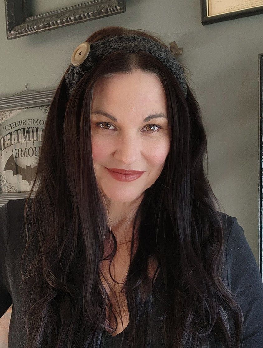 Handmade Hand Knit Headband, Earwarmer in Gray, with a Vintage Button Size ONE SIZE - 3 Thumbnail