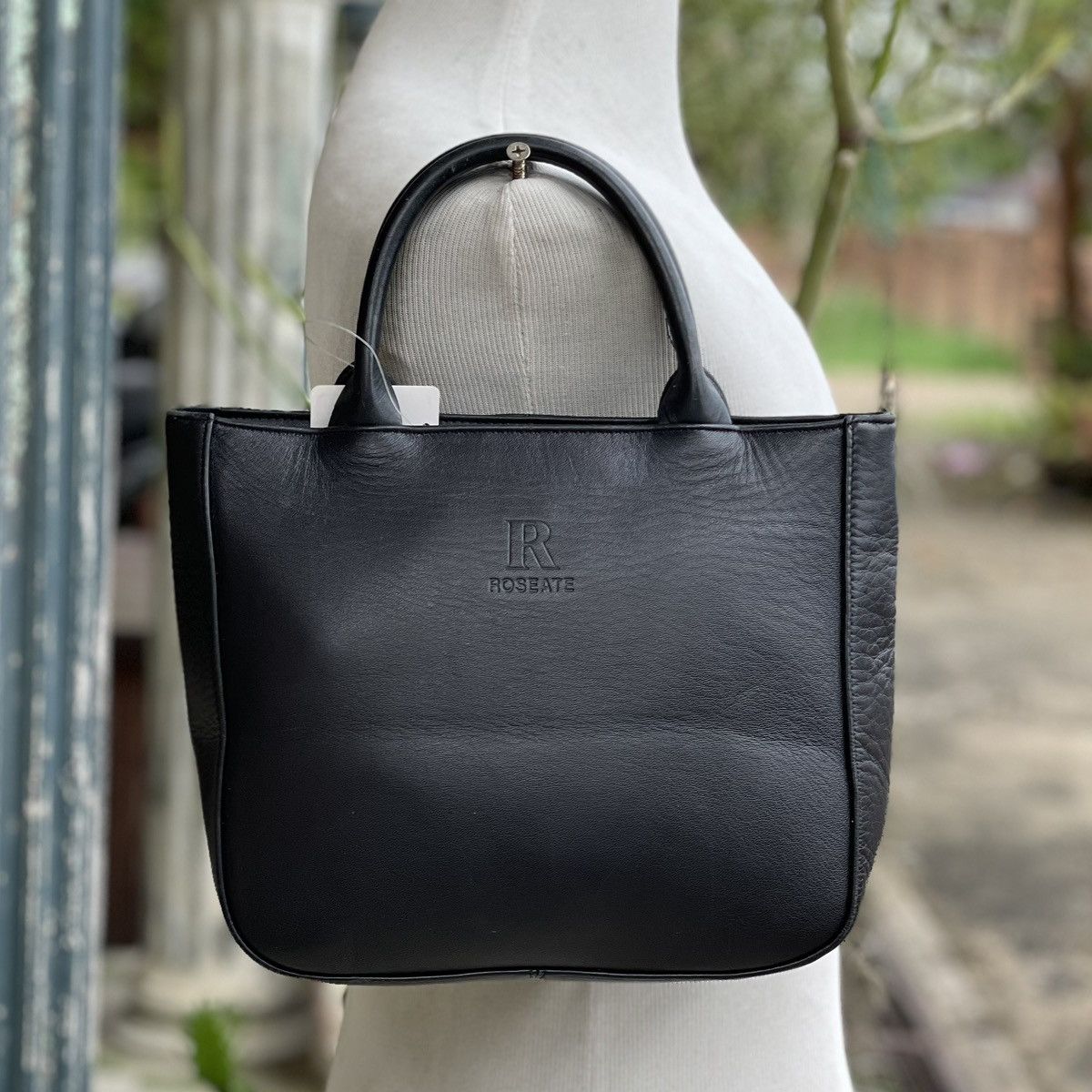 Leather × Vintage Roseate Black Leather Tote Size ONE SIZE - 2 Thumbnail