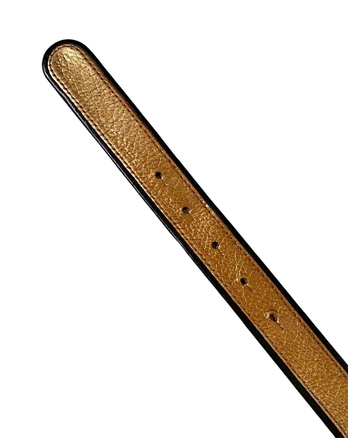 Dolce & Gabbana × Vintage Dolce&Gabbana Gold Leather Belt Logo Buckle Size ONE SIZE - 7 Thumbnail
