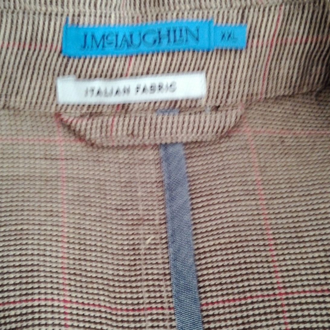 J.McLaughlin J. McLaughlin Italian Safari Jacket Wool Linen Blend NWOT Size US XXL / EU 58 / 5 - 5 Thumbnail
