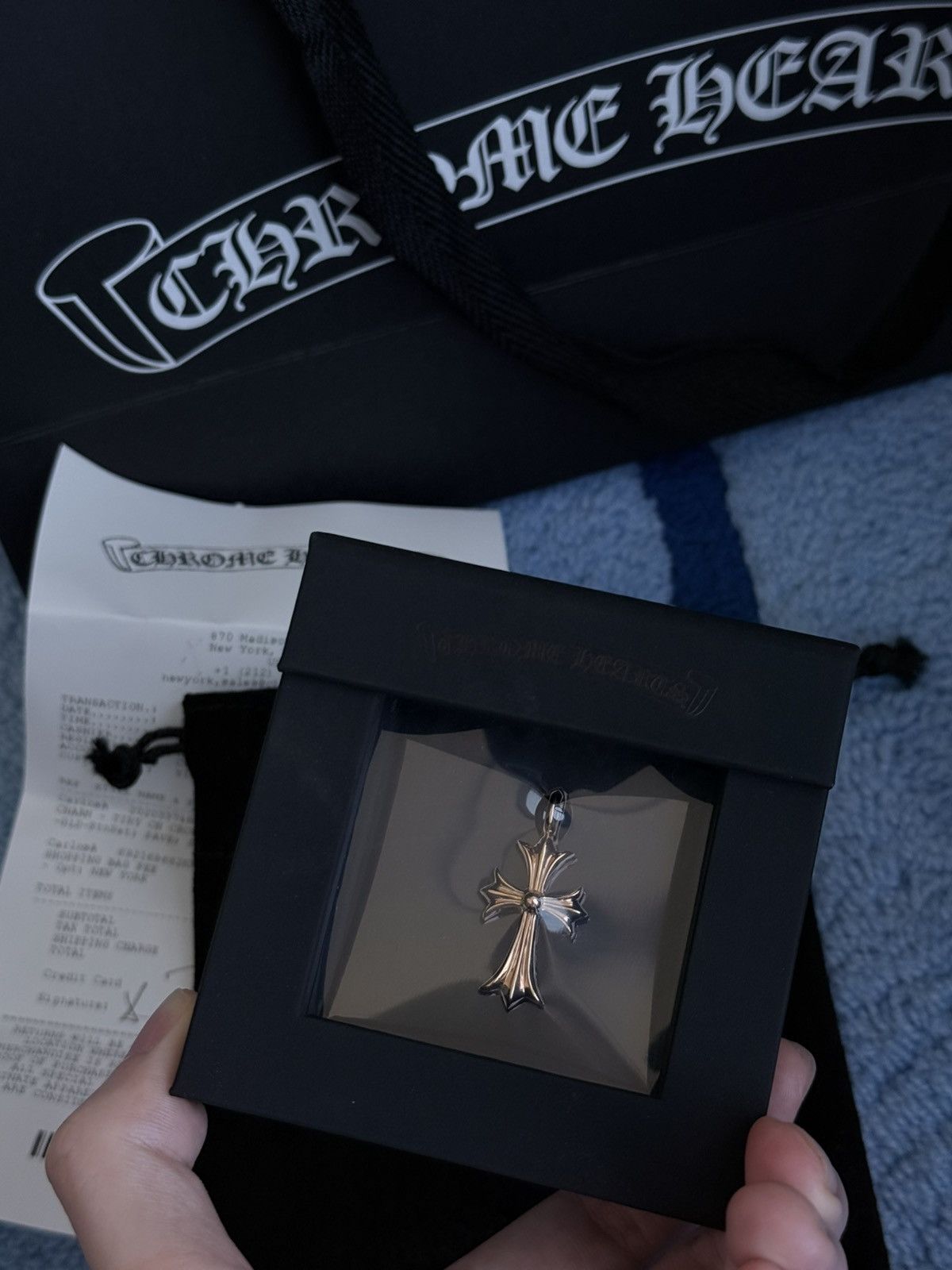 Chrome Hearts Yellow gold tiny fat cross with ruby stone Size ONE SIZE - 2 Thumbnail