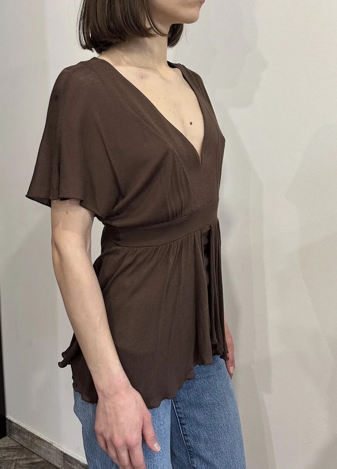 RED Valentino RED Valentino Viscose Cashmere Blend Top V-neck Size M / US 6-8 / IT 42-44 - 6 Thumbnail