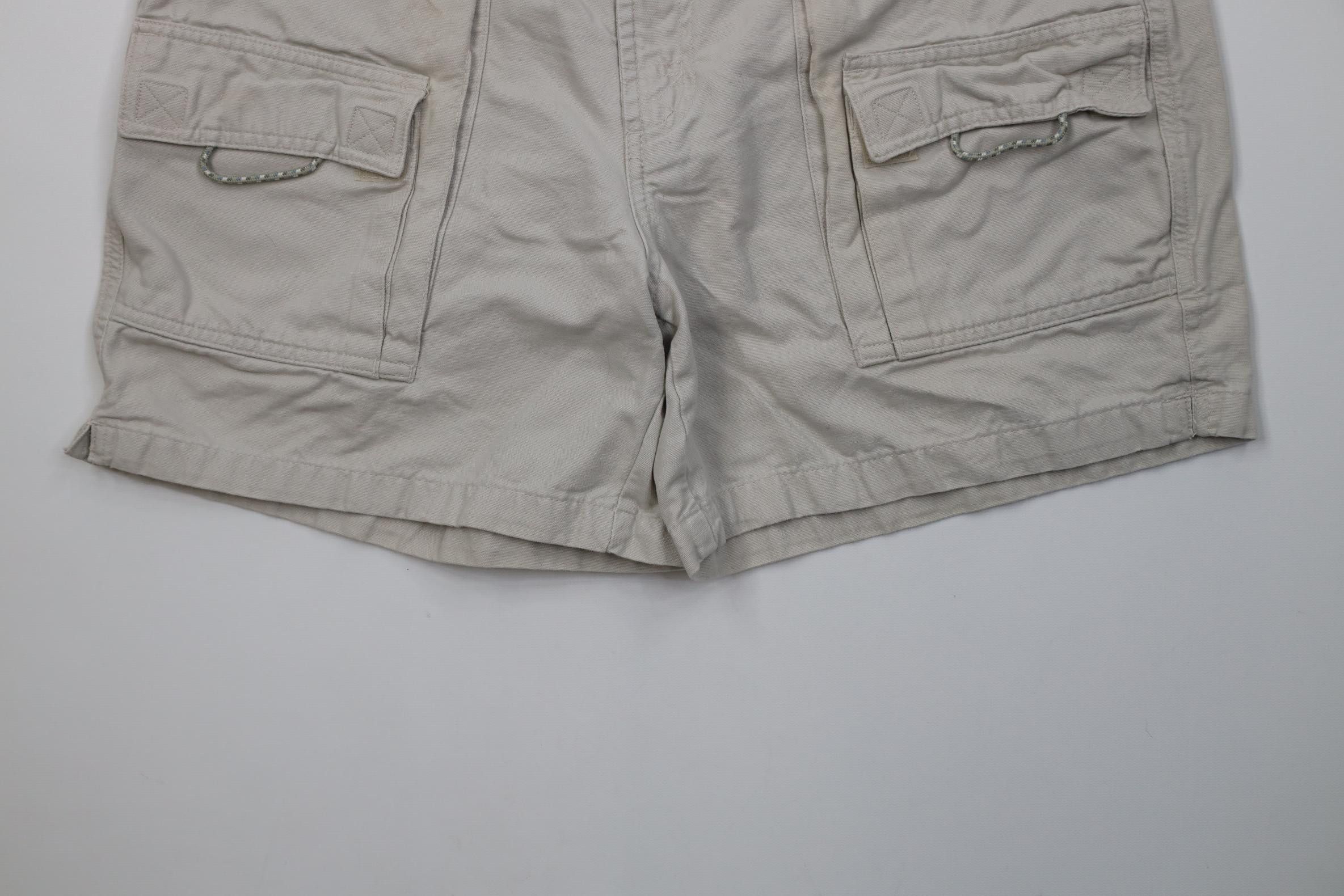 Columbia Vintage 90s Y2K Columbia Above Knee Cargo Shorts Stone Size 33" - 4 Thumbnail