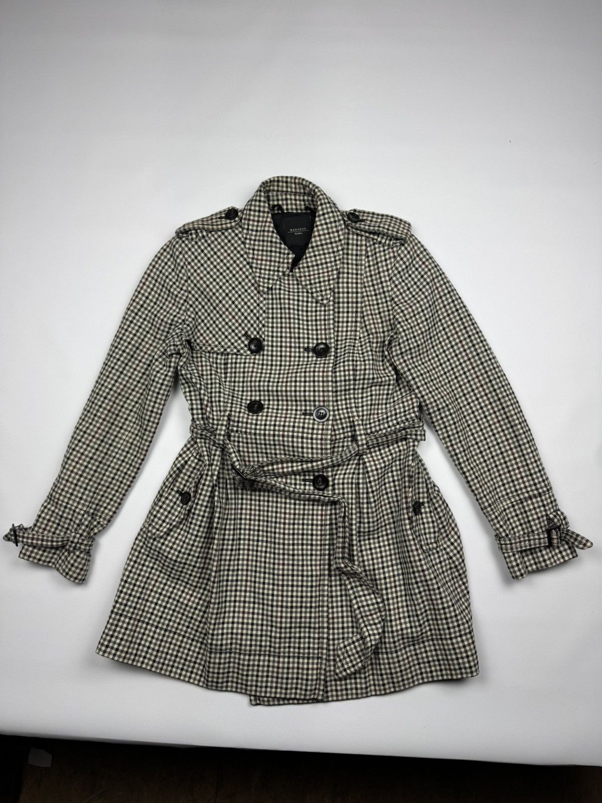 Weekend Max Mara Weekend Max Mara Check Trench Coat Size L / US 10 / IT 46 - 1 Thumbnail