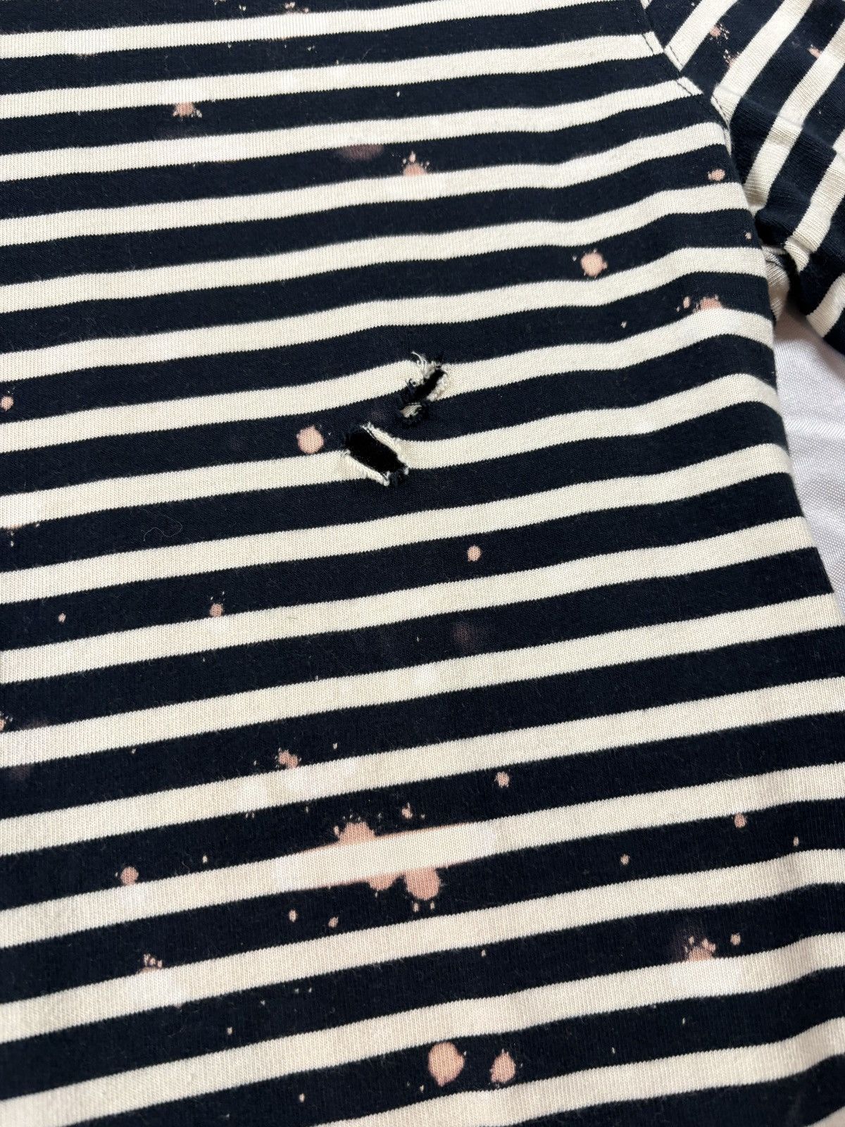 Off-White Off-White Distressed Striped Long Sleeve Tee EU Size US XS / EU 42 / 0 - 3 Thumbnail