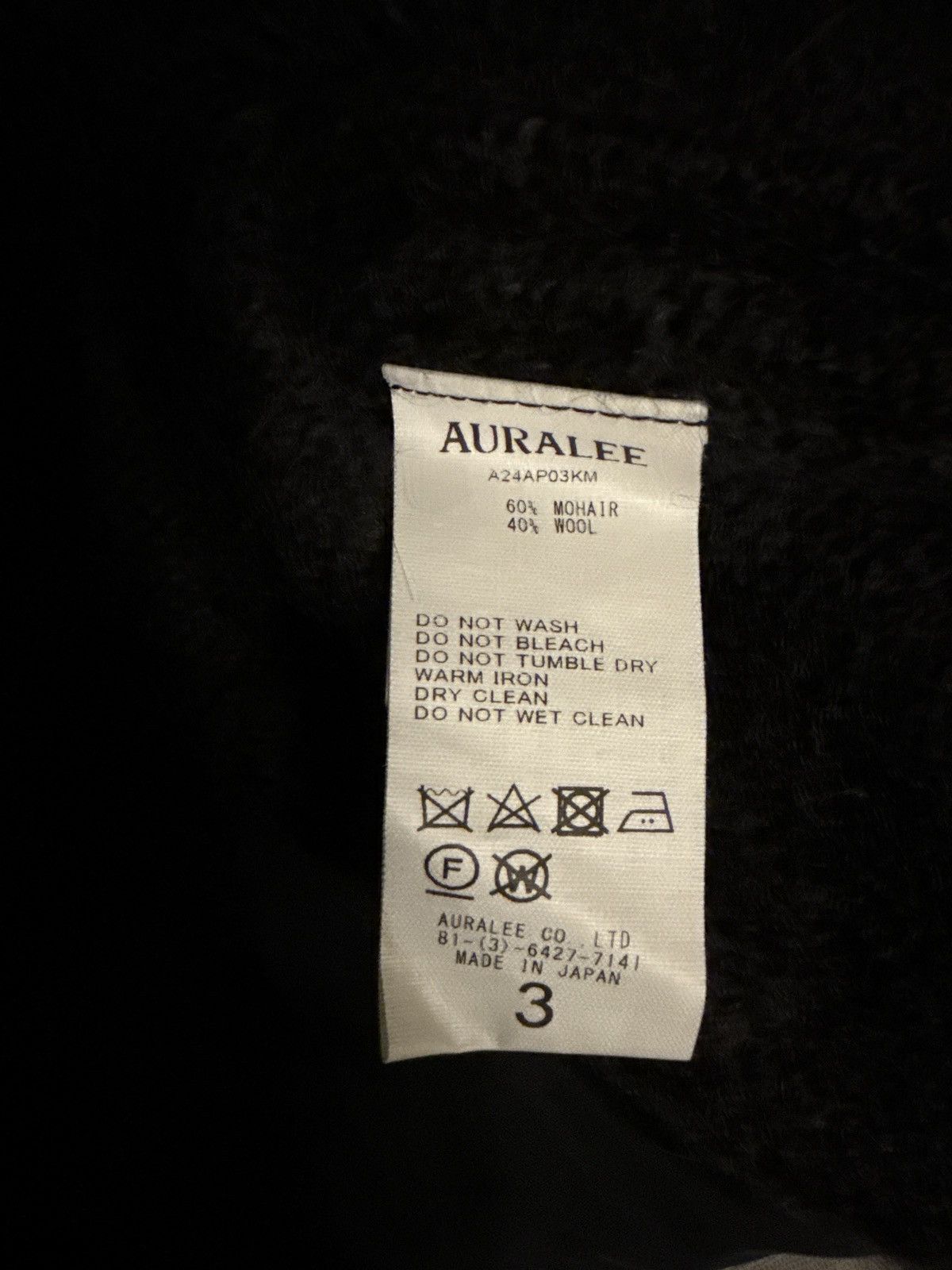 Auralee Auralee Mohair Ink Black Sweater Size 3 Size US L / EU 52-54 / 3 - 7 Thumbnail
