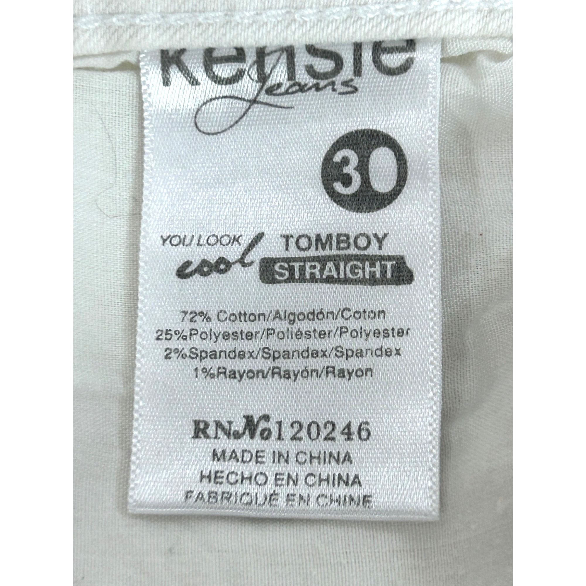 Other Kensie Jeans White 30 Tomboy Straight Ankle 5-pocket Denim Z Size 30" / US 8 / IT 44 - 4 Thumbnail