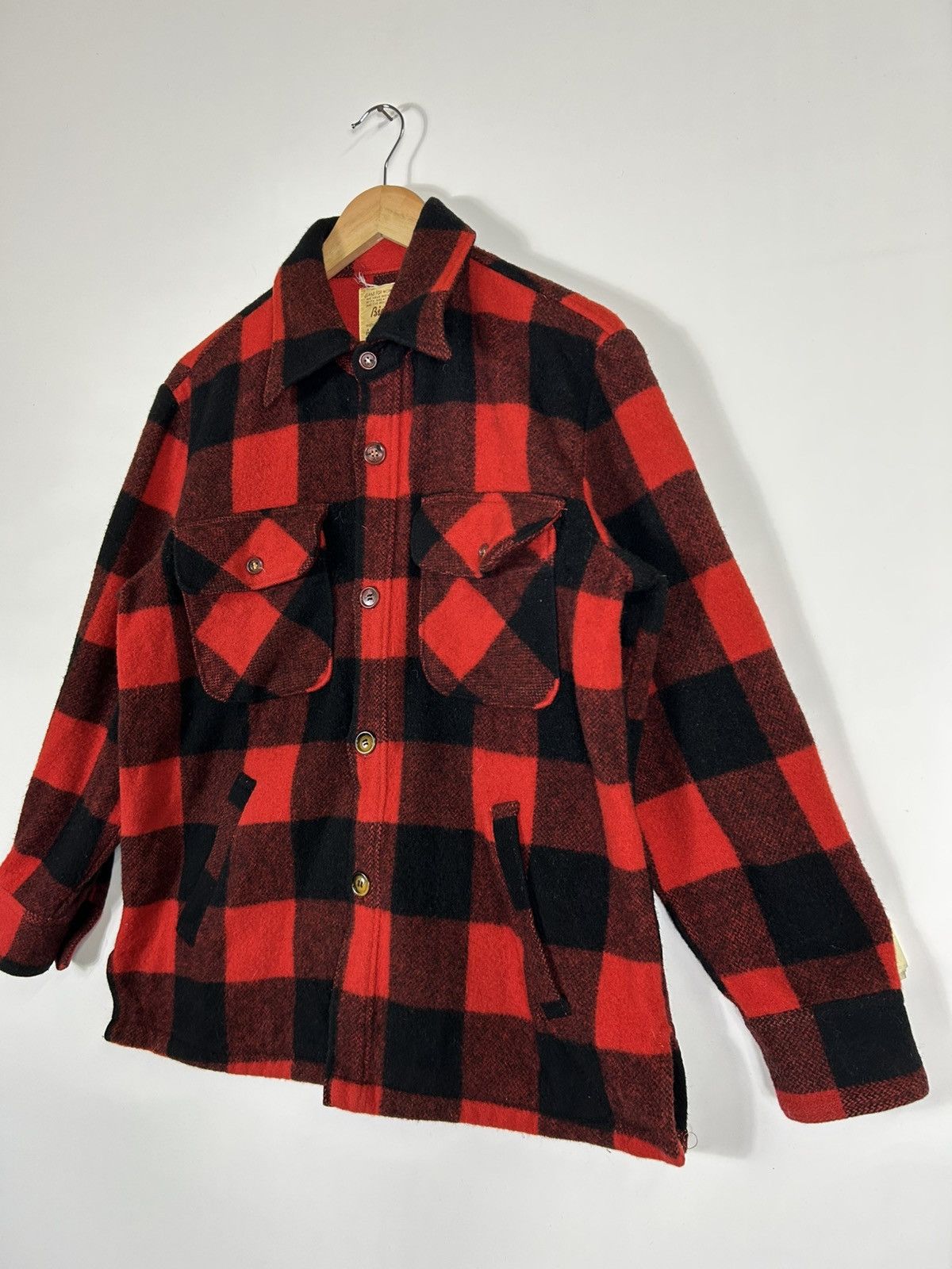Big John ⚡️Vintage 70’s Big John Wool Flannel Button Chore Shirt Jcket Size US M / EU 48-50 / 2 - 3 Thumbnail