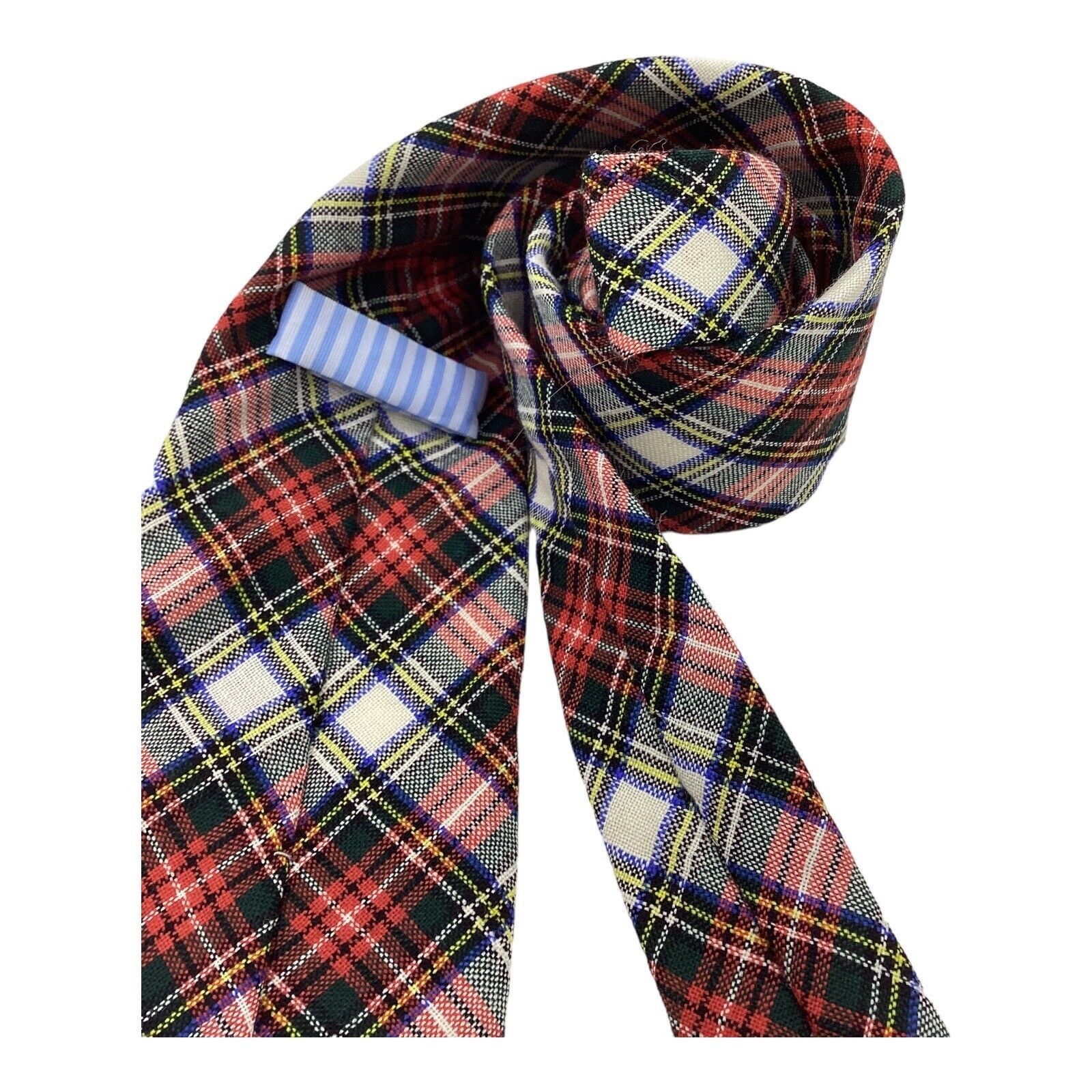 Charles Tyrwhitt CHARLES TYRWHITT Red Plaids & Cheks Luxury Wool Tie England Size ONE SIZE - 3 Thumbnail