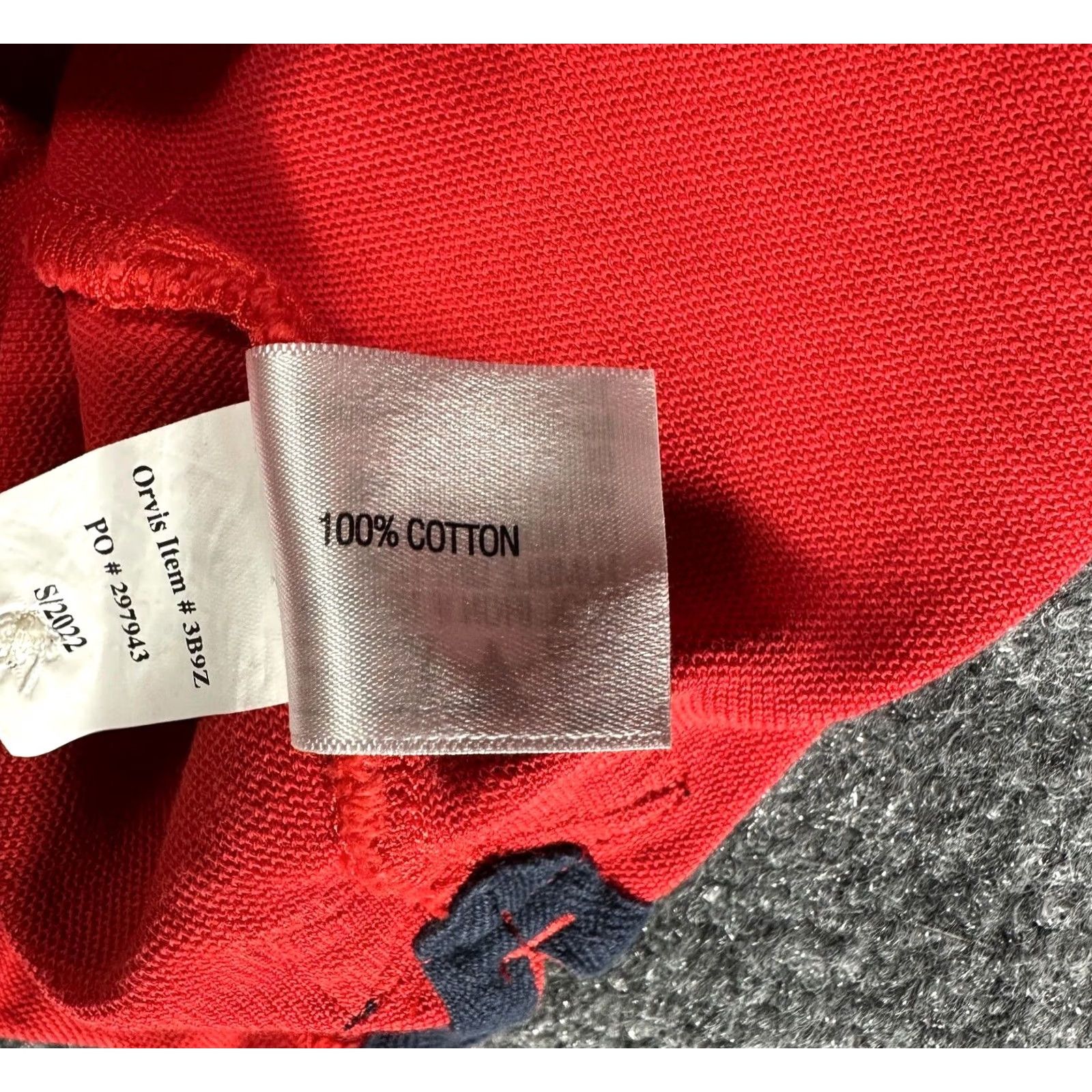 Orvis Orvis Polo Shirt Mens L Red Cotton Short Sleeve Logo Split Hem Polo Size US L / EU 52-54 / 3 - 7 Thumbnail