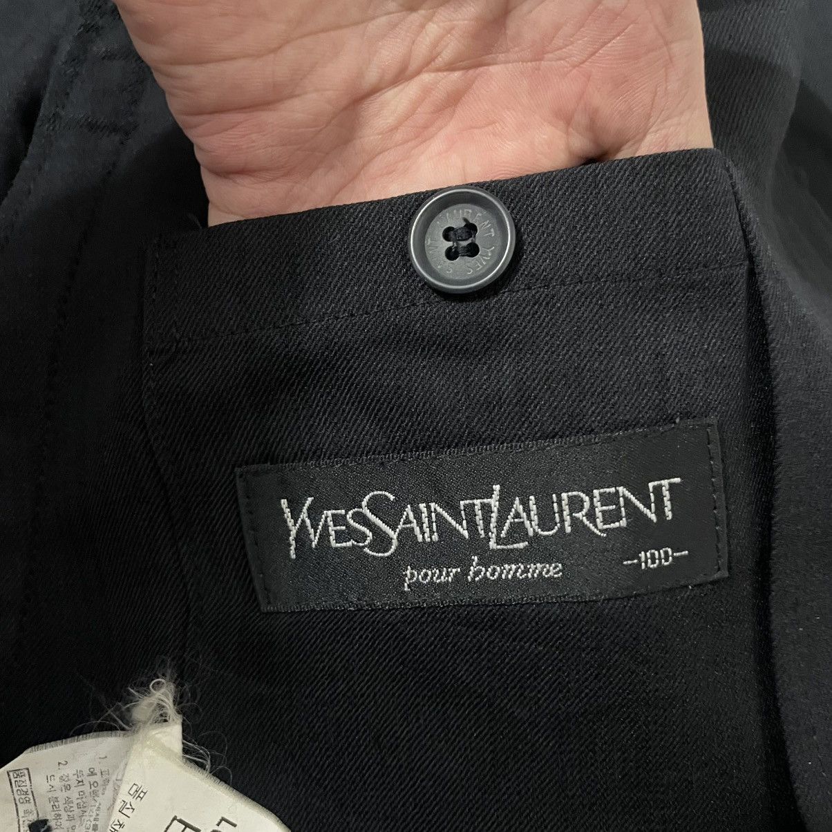 Yves Saint Laurent Vintage YSL Yves Saint Laurent Sheer Work Casual Jacket Size US L / EU 52-54 / 3 - 8 Thumbnail
