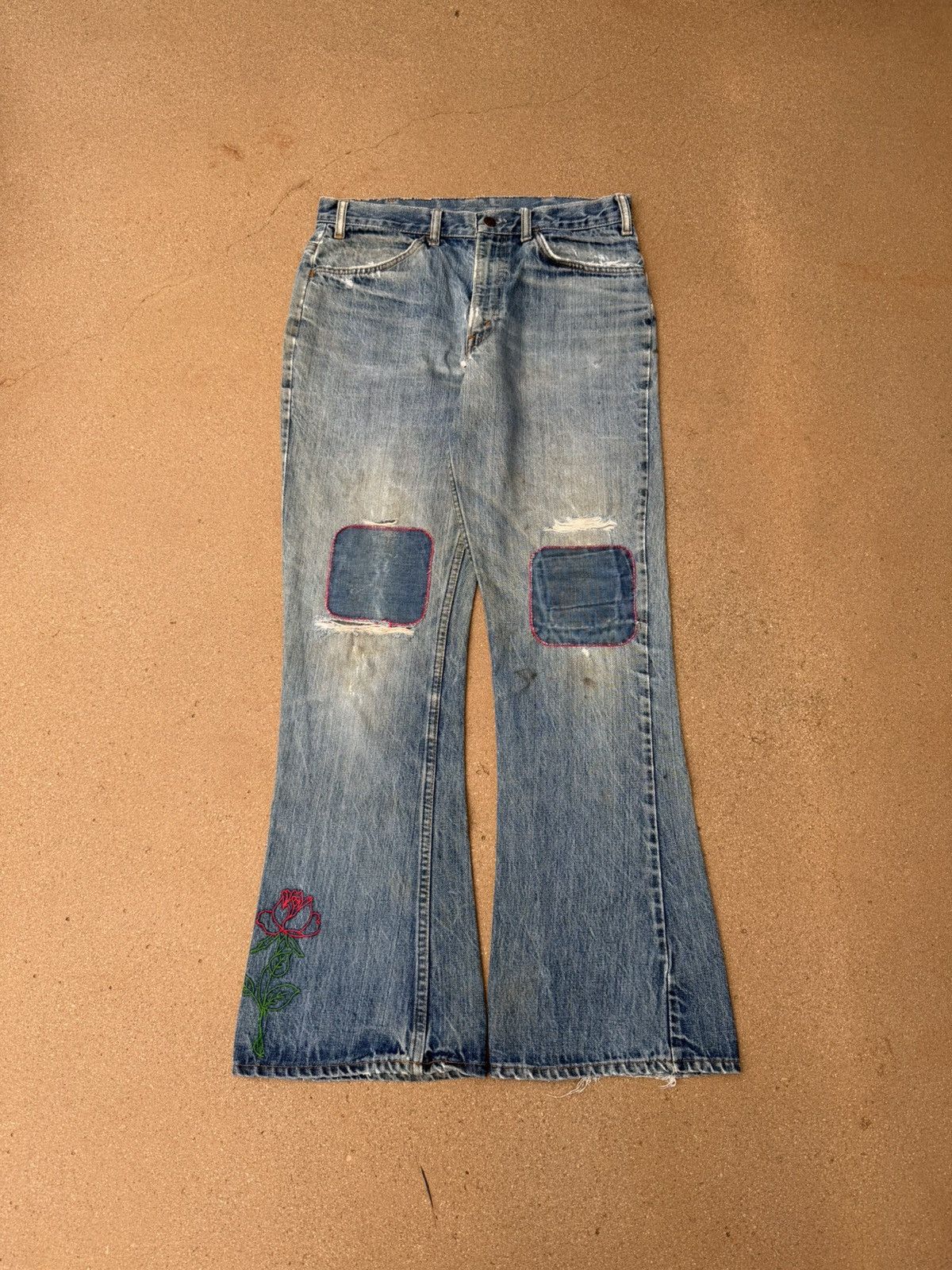 Levi's Vtg 70’s Levi’s 646 Orange Tab Bellbottom Flare Jeans 32x31 Size US 32 / EU 48 - 1 Thumbnail