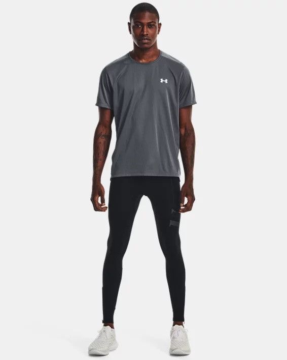 Under Armour Under Armour Men HeatGear Compression Black Running Leggings Size US 34 / EU 50 - 9 Thumbnail