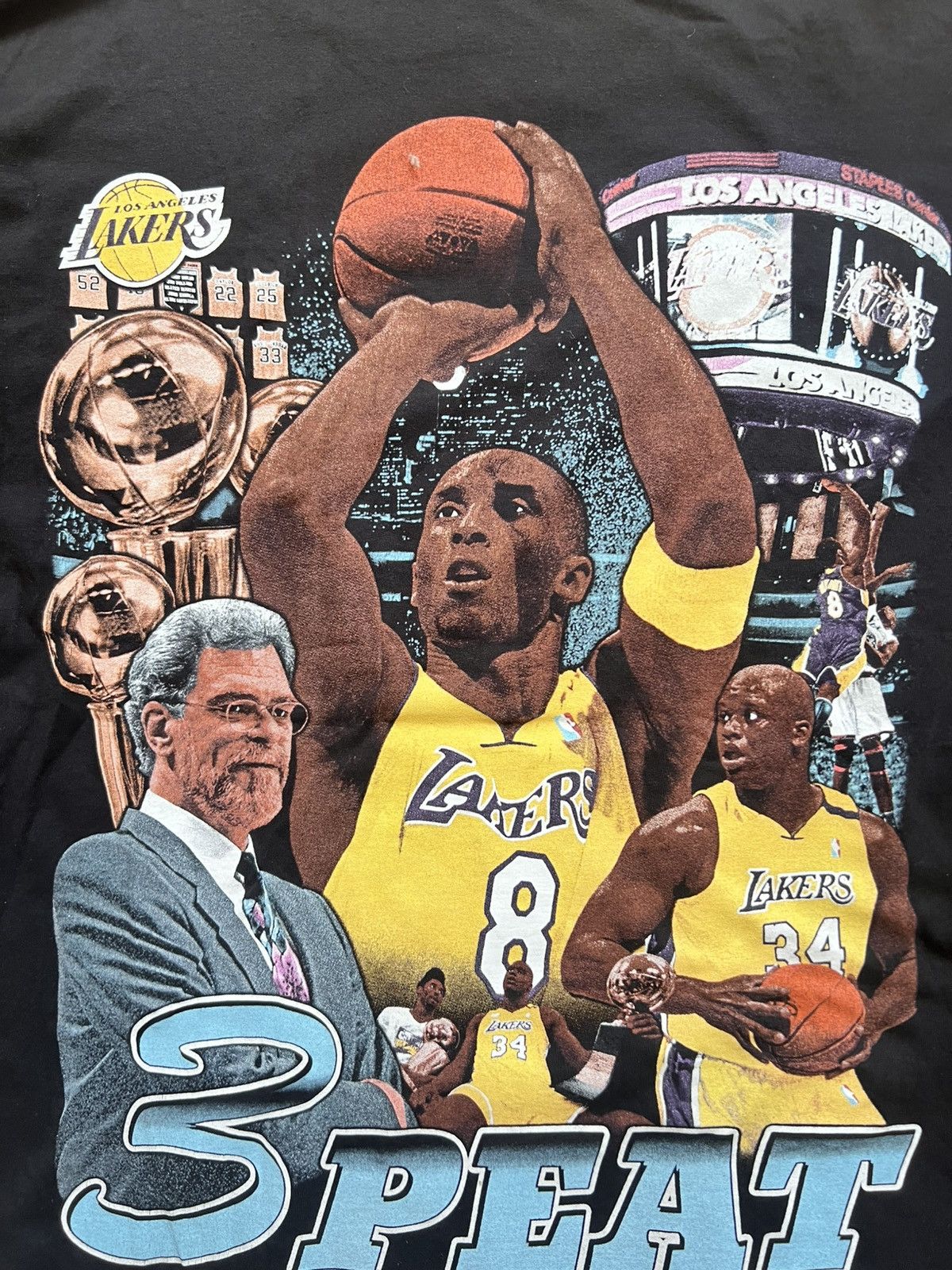 JAEE JAEE Lakers Three Peat Tee - Size M Mens Size US M / EU 48-50 / 2 - 4 Thumbnail