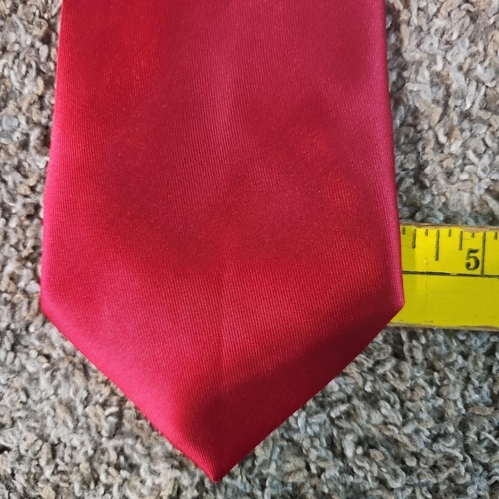 Other Verie God 100% Silk Handmade Necktie Red Size ONE SIZE - 5 Thumbnail