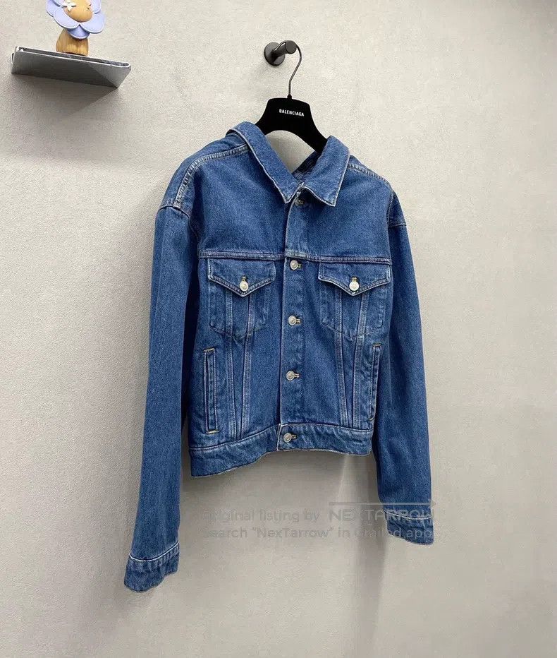 Balenciaga Balenciaga Blue Denim Jacket Size XS / US 0-2 / IT 36-38 - 3 Thumbnail