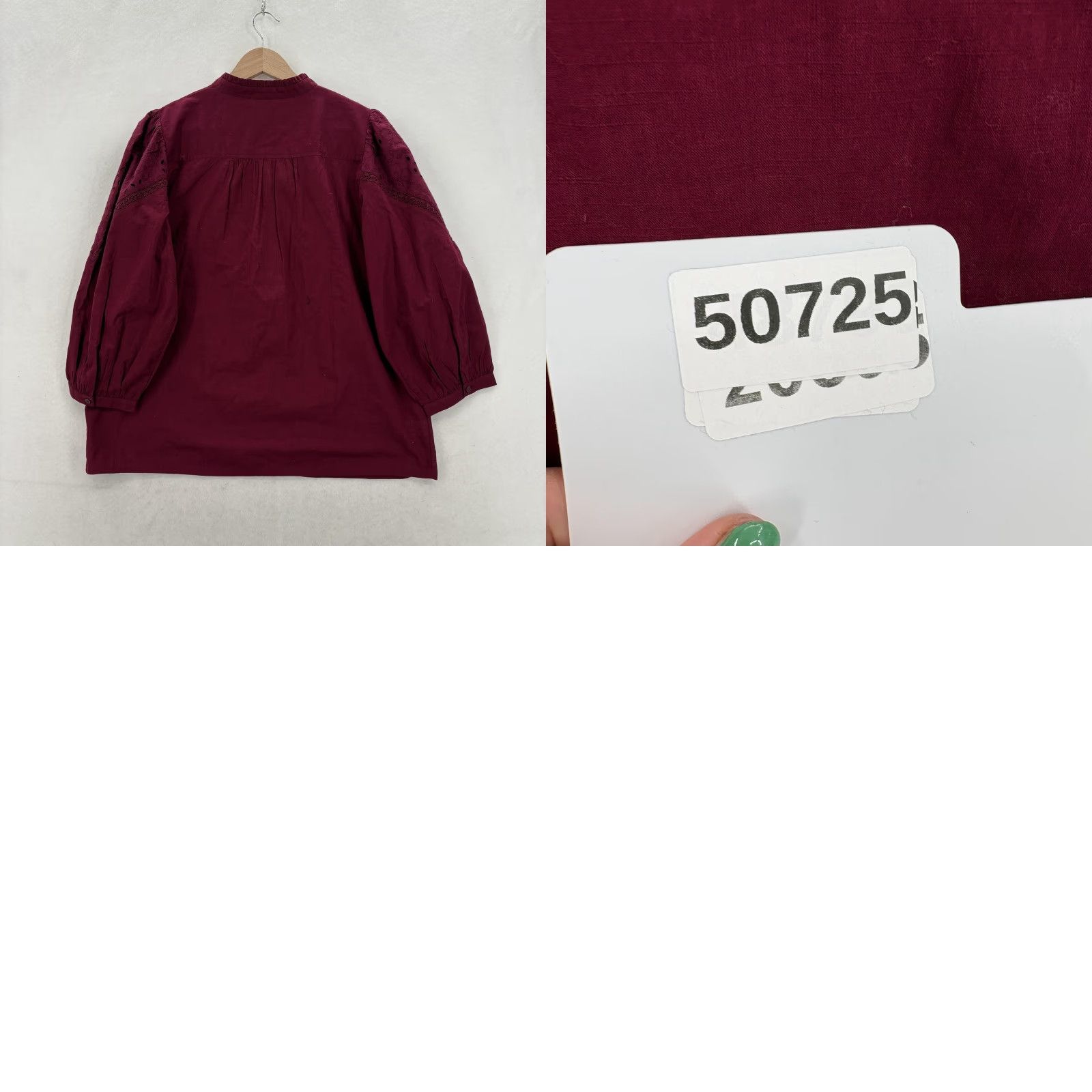 Loft LOFT Blouse Red Embroidered Button Front 3/4 Sleeve Tunic Top Womens M NWT Size M / US 6-8 / IT 42-44 - 9 Thumbnail