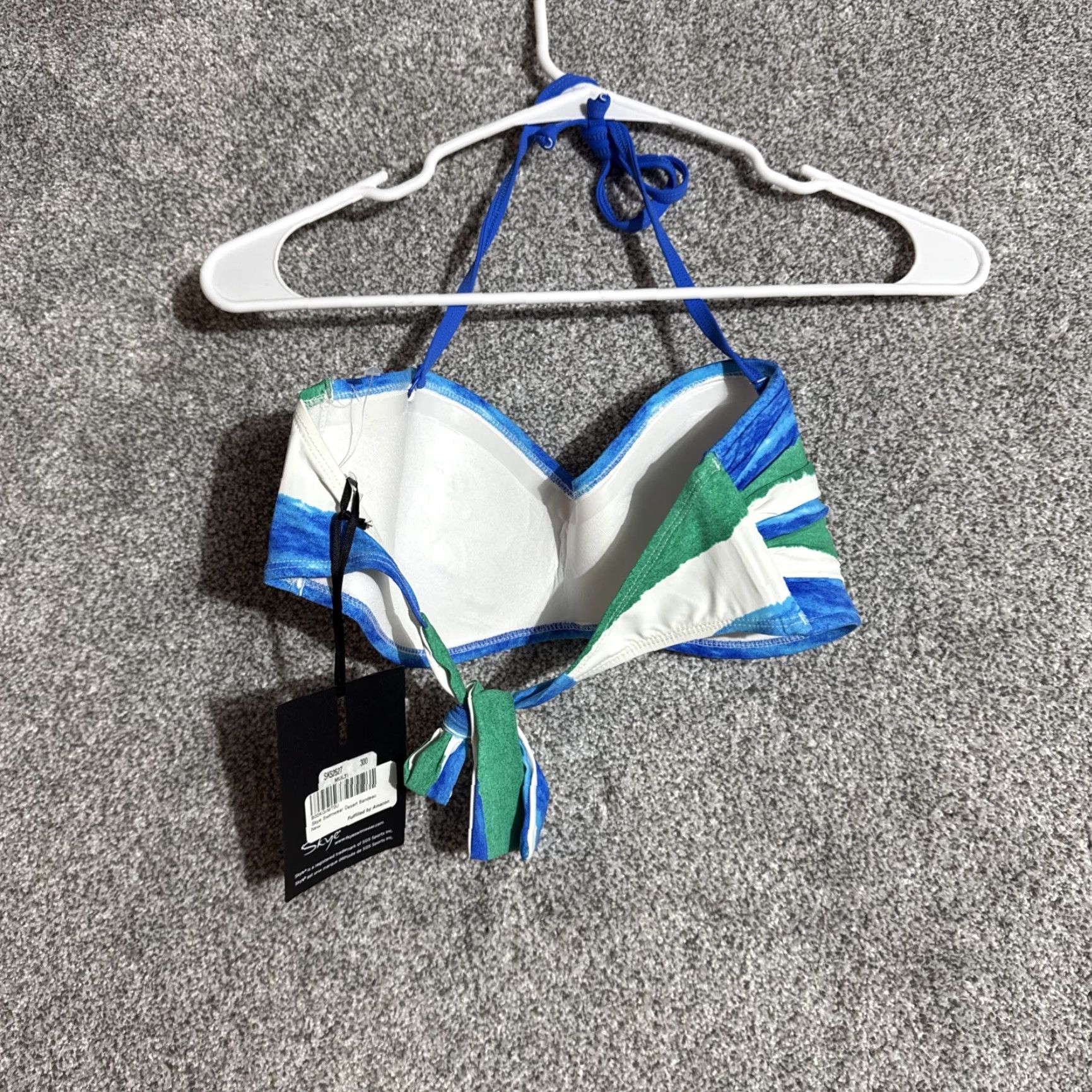 Vintage VINTAGE Skye Swim Bikini Top M Blue 60s 70s Coastal Boho Beachy Surf Womens Medium Size M / US 6-8 / IT 42-44 - 3 Thumbnail