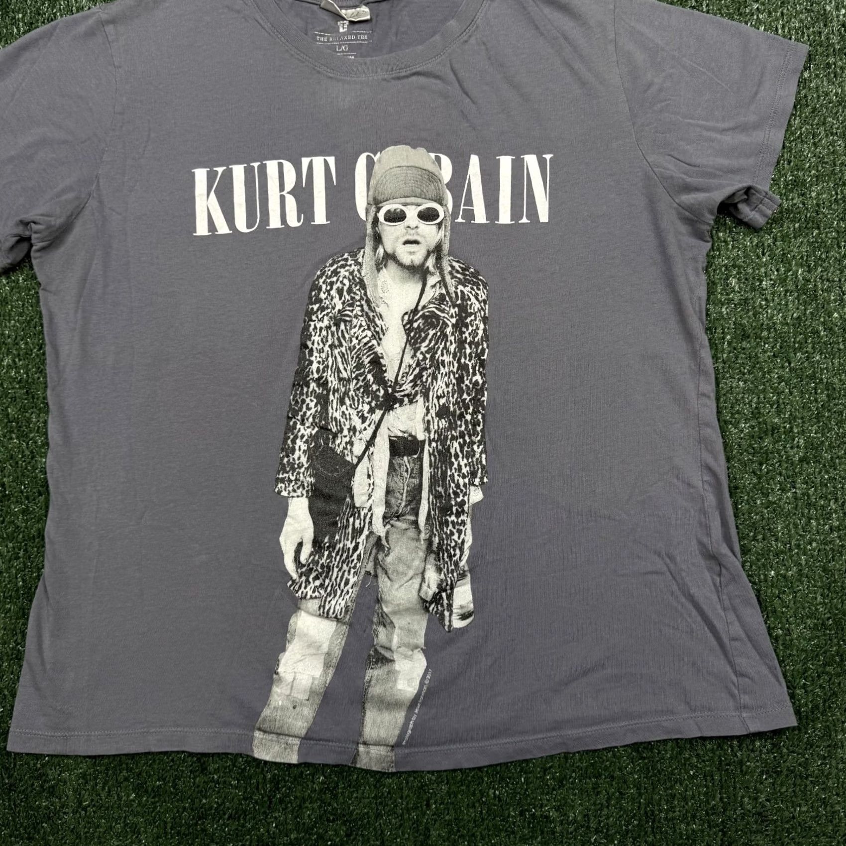 Cotton On Kurt Cobain Graphic T Shirt Womens Gray Short Sleeve Cotton On Crew Neck Size L Size L / US 10 / IT 46 - 4 Thumbnail