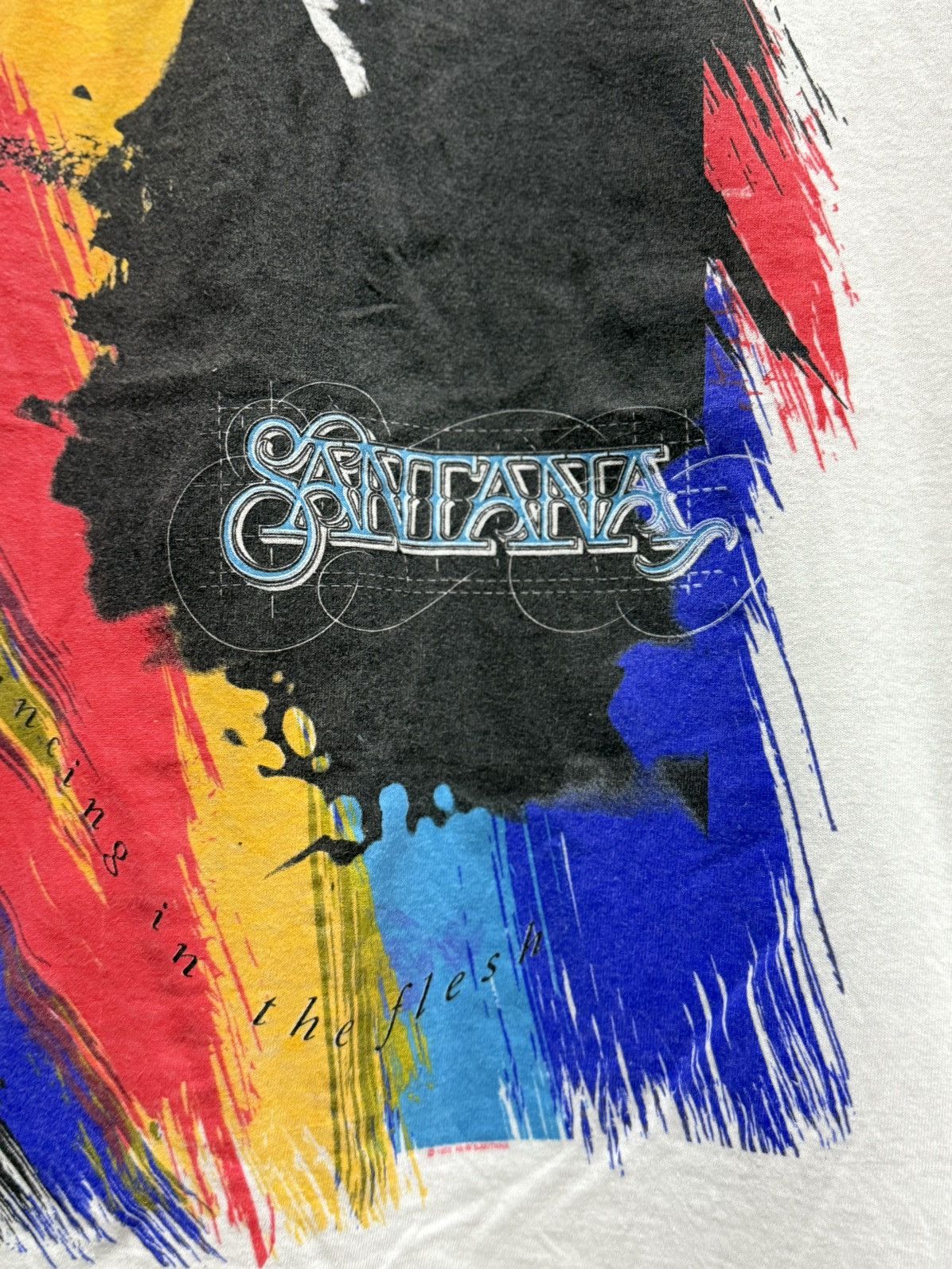 Band Tees Vintage 90s Santana American Guitarist Tee Size US L / EU 52-54 / 3 - 9 Thumbnail