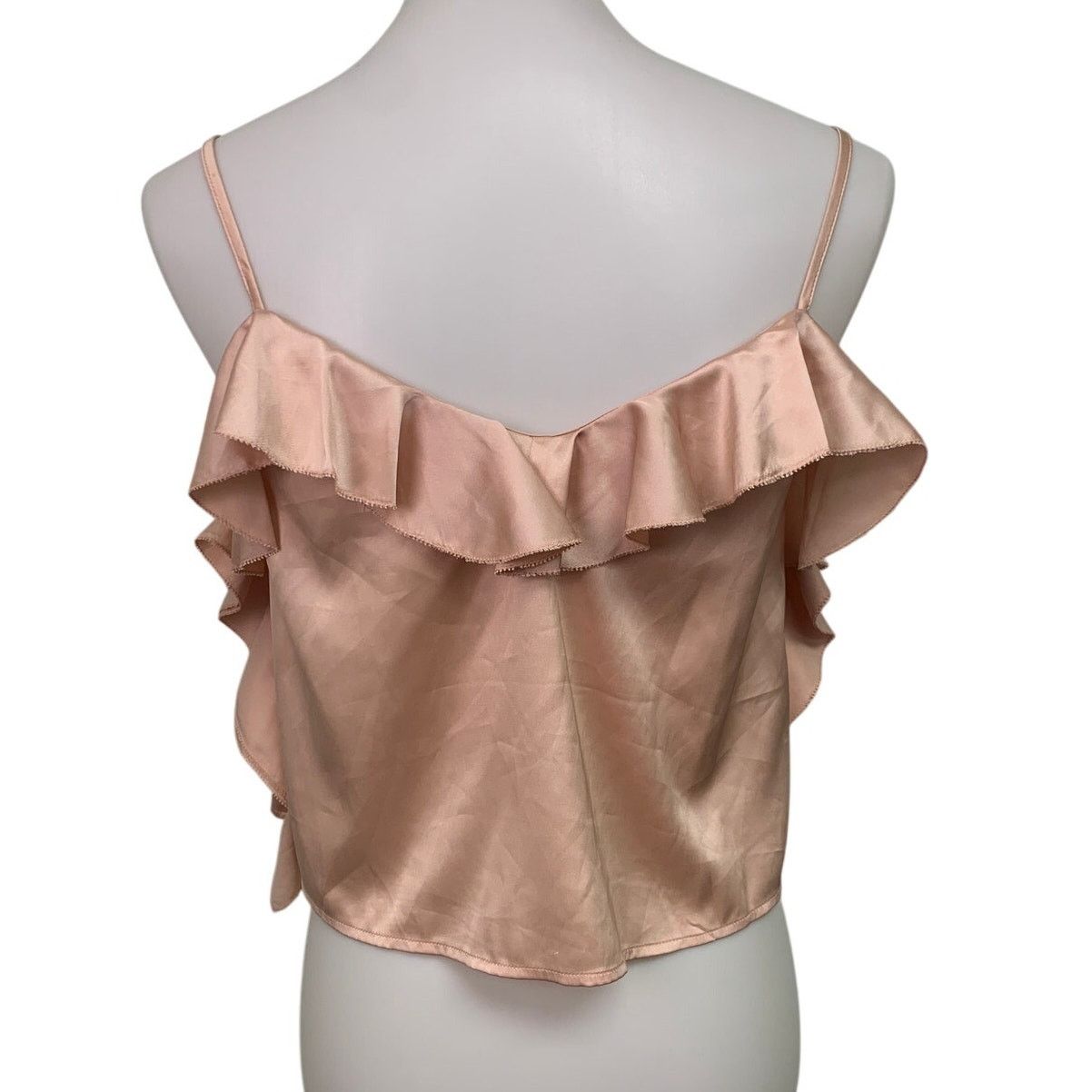 American Eagle Outfitters New American Eagle Womens Small Flower Ruffle Strap Tank Top Size S / US 4 / IT 40 - 4 Thumbnail