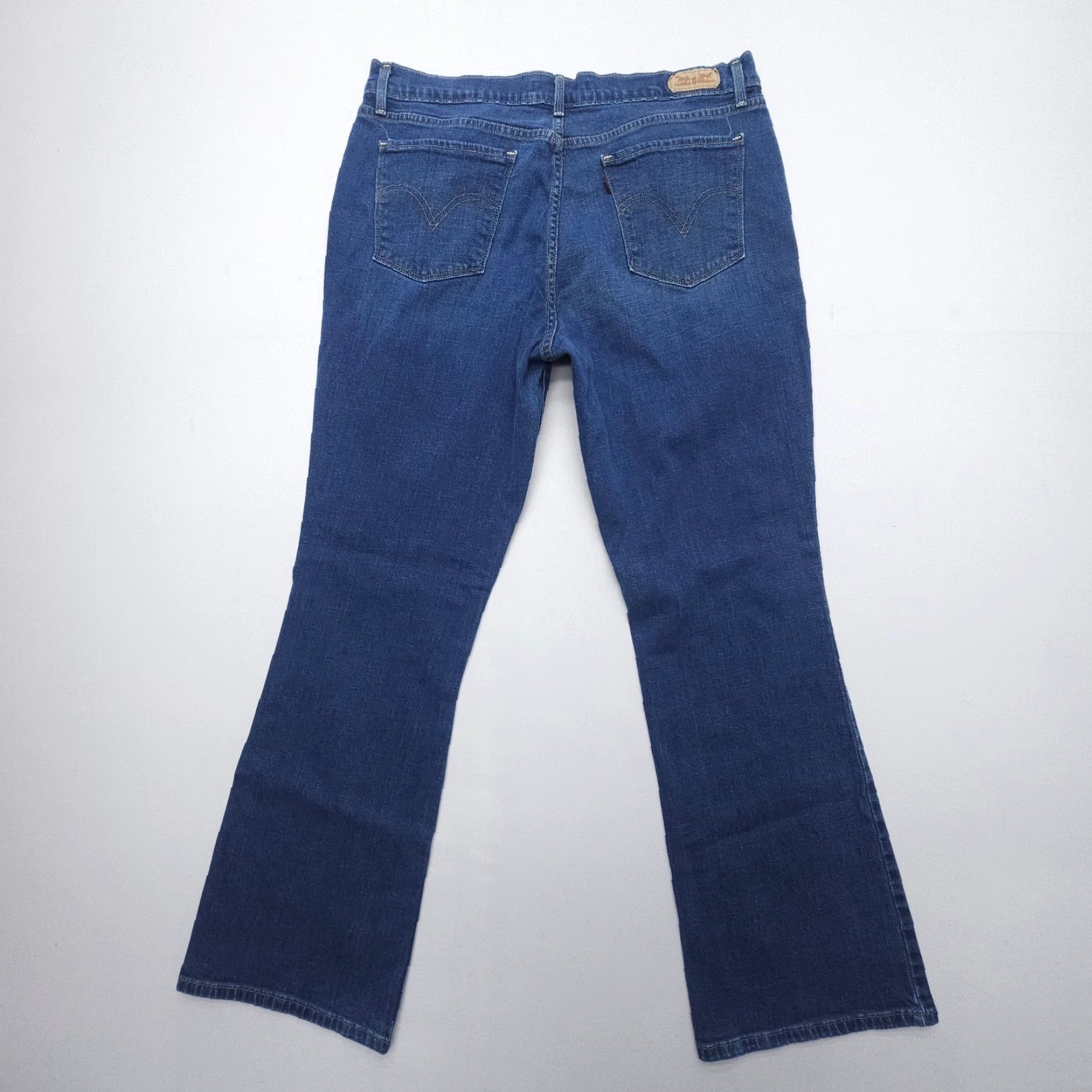 Levi's Levi's 515 Bootcut Jeans Womens 14 Dark Wash Blue Stretch Denim Mid Rise Jeans Size 36" / US 14 / IT 50 - 2 Thumbnail