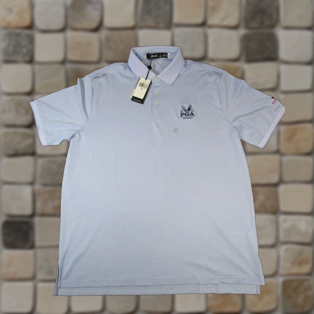 Rlx Ralph Lauren Polo Shirt Mens Xl Blue Golf Pullover New Pga - Main Image