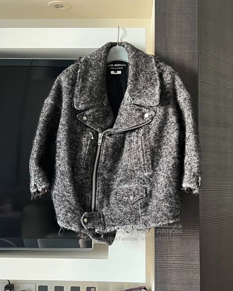 Junya Watanabe Junya Watanabe Distressed Tweed Moto Jacket Size XS / US 0-2 / IT 36-38 - 1 Thumbnail