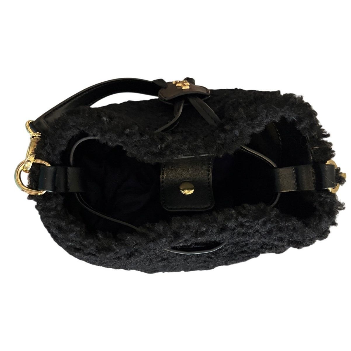 Isaac Mizrahi Isaac Mizrahi Black Faux fur Leather Hobo Bucket Bag Size ONE SIZE - 6 Thumbnail