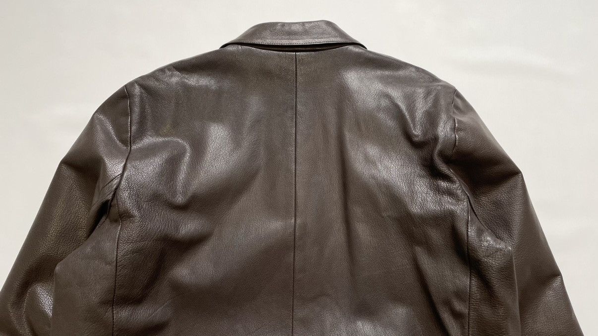 Prada A/W 2000 Button Front Brown Leather Jacket Size US S / EU 44-46 / 1 - 13 Thumbnail