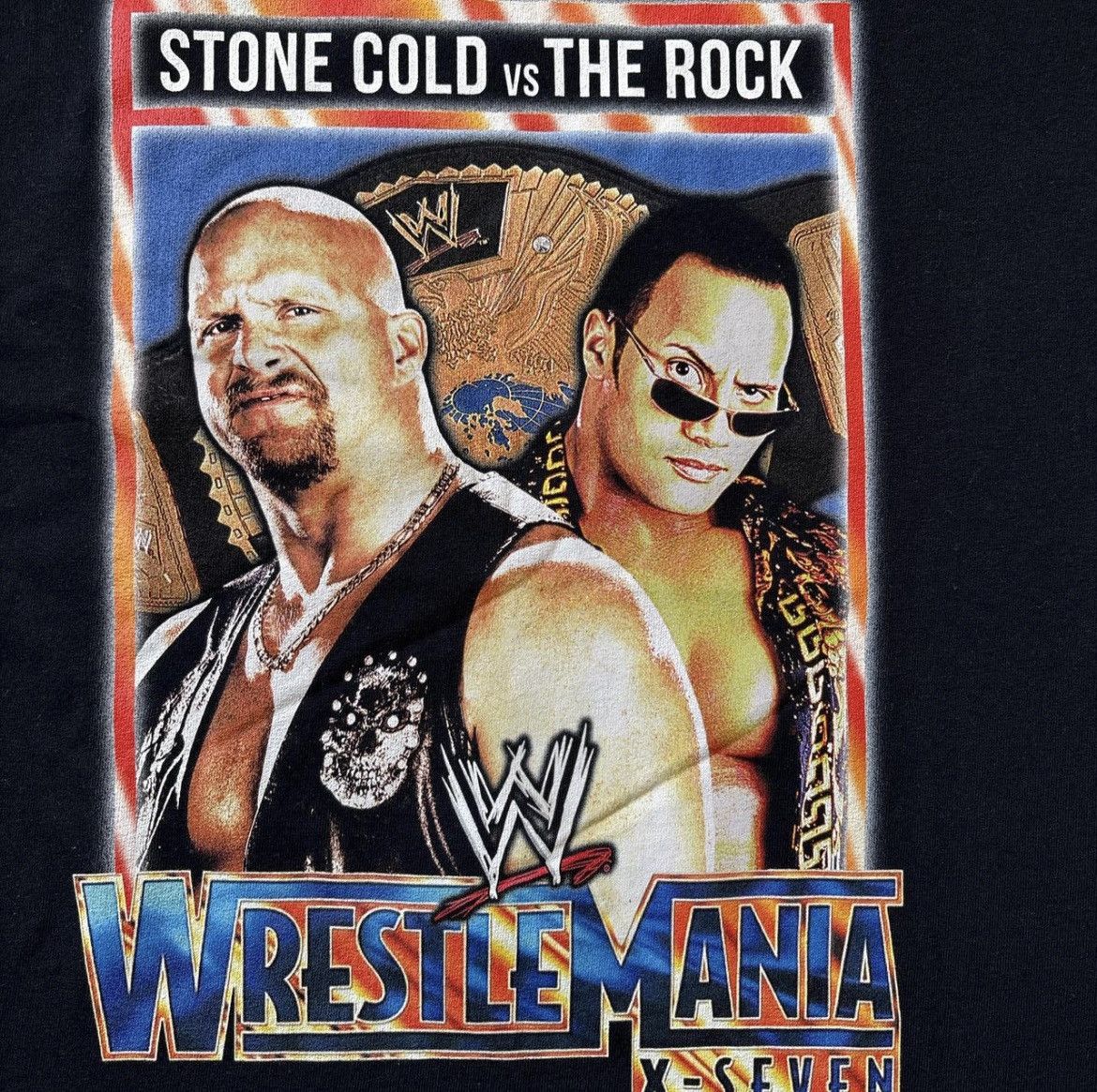 WWE WWE Wrestlemania 17 Stone-Cold and The Rock Tee Size US L / EU 52-54 / 3 - 4 Thumbnail