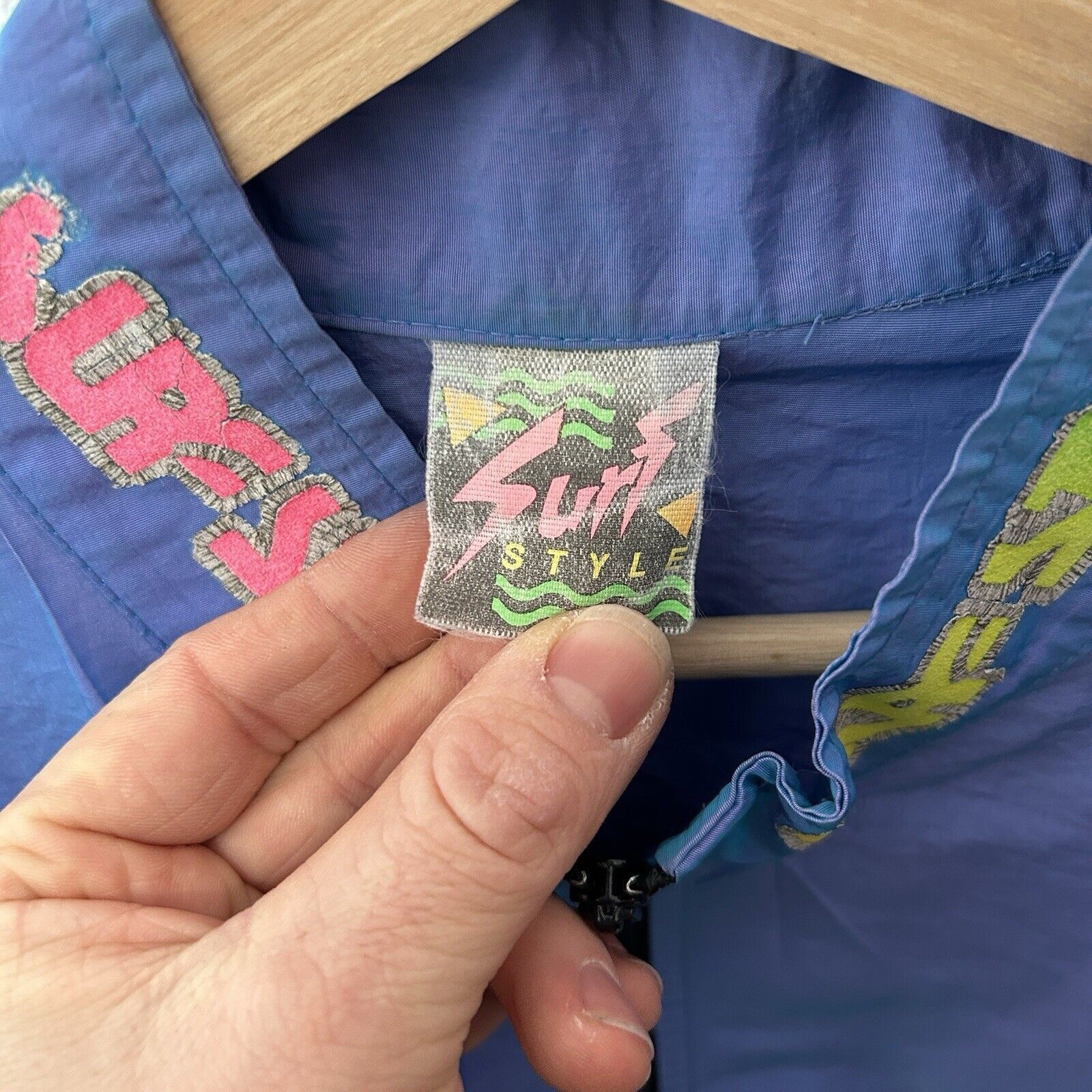Other Vintage Surf Style Iridescent Windbreaker Jacket & Pants Size US XL / EU 56 / 4 - 7 Thumbnail