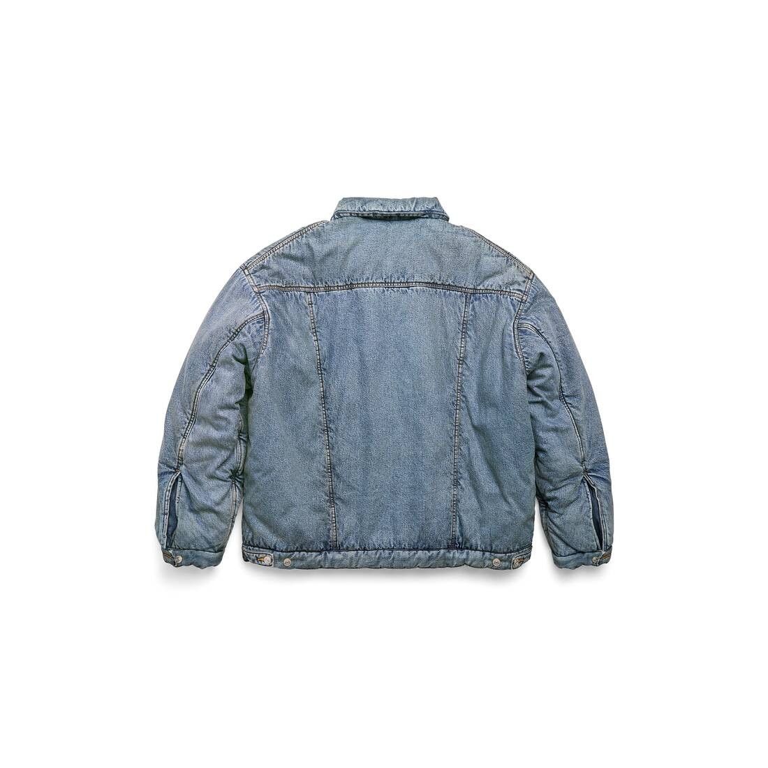 Balenciaga o1srvl11e0225 Padded Jacket in Blue Size US M / EU 48-50 / 2 - 2 Thumbnail
