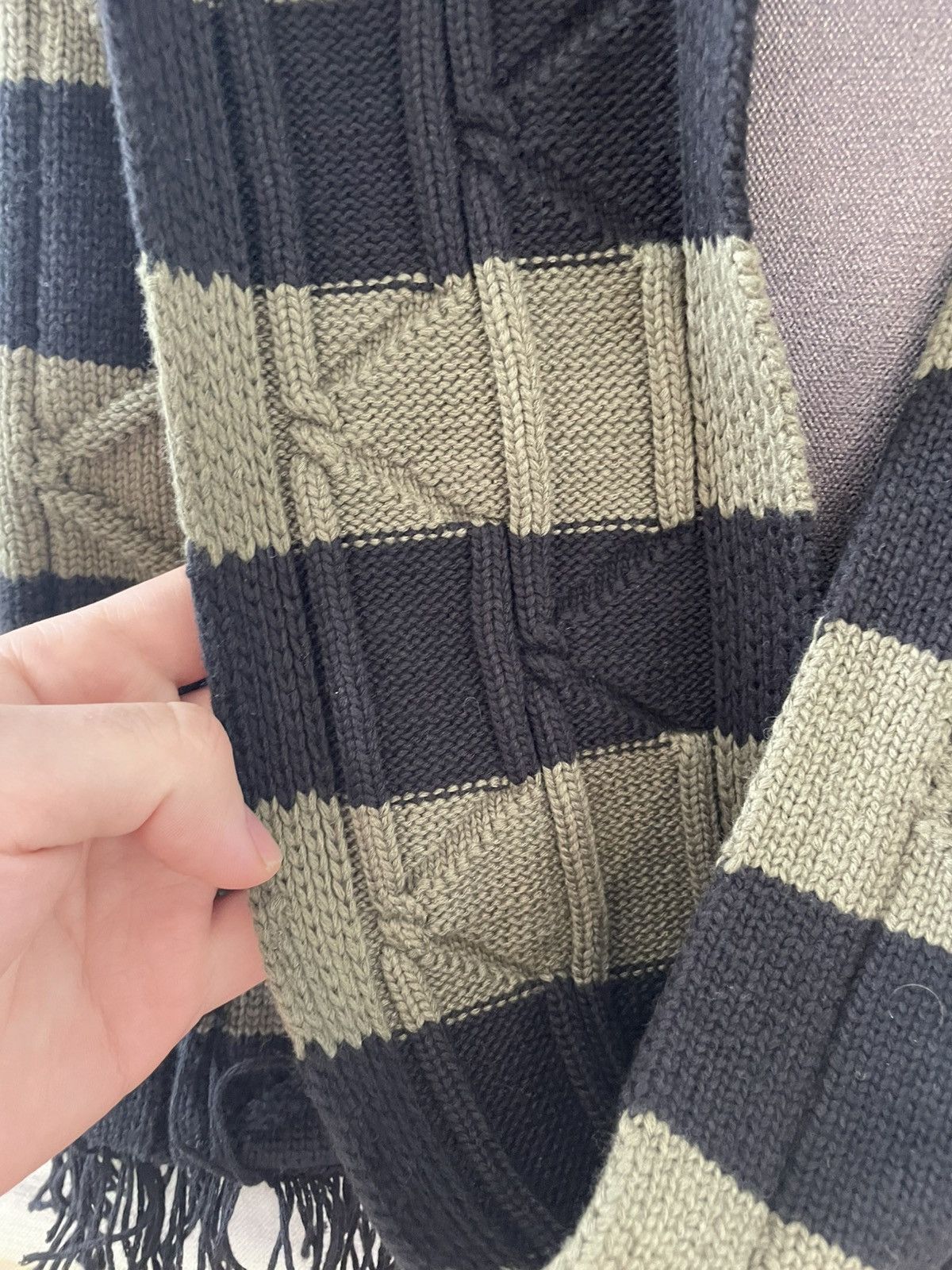 Kiko Kostadinov Black & Khaki Merli Scarf Size ONE SIZE - 6 Thumbnail