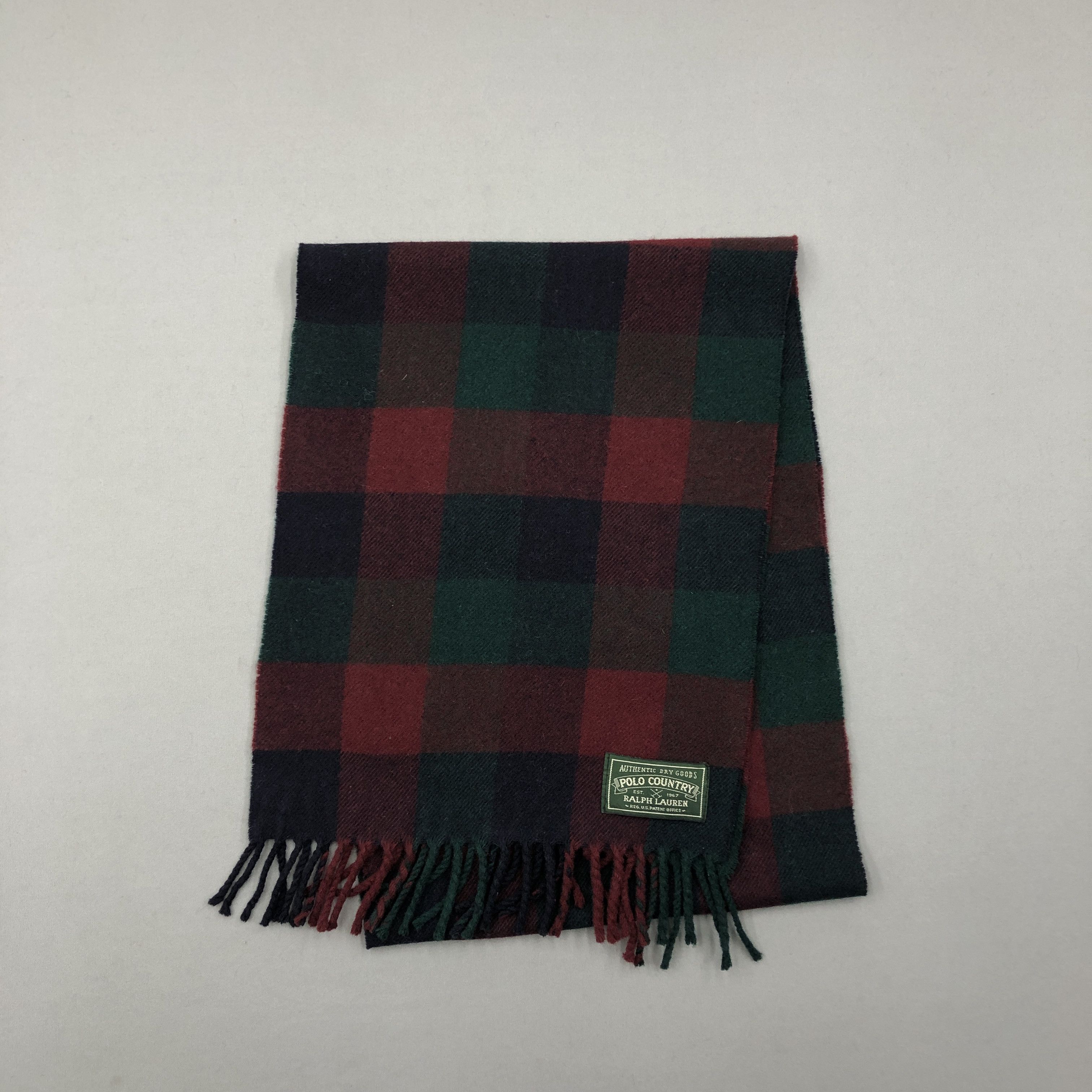 Polo Ralph Lauren Vintage Polo Ralph Lauren Scarf Tartan Plaid Wool Scarves Size ONE SIZE - 3 Thumbnail