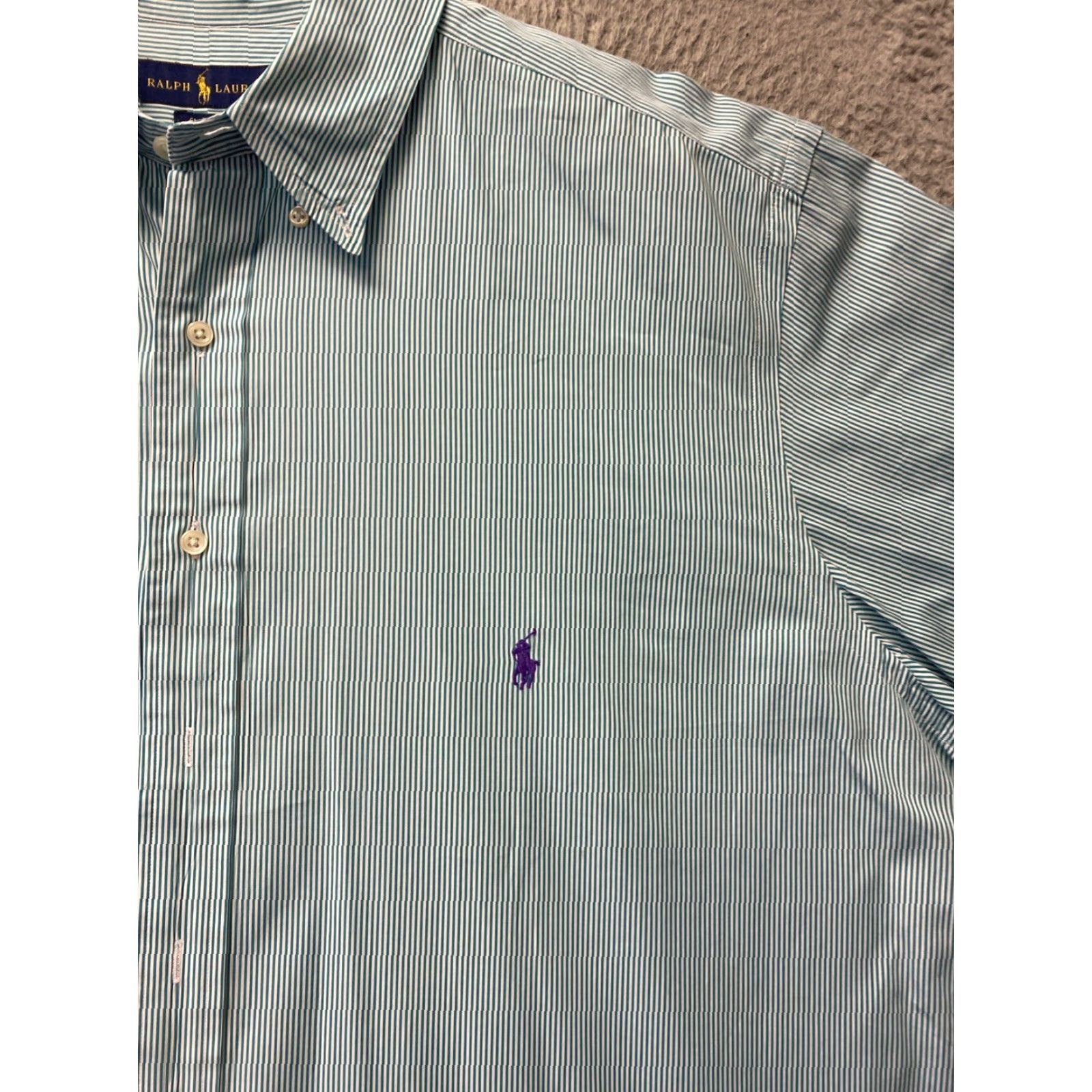 Ralph Lauren RALPH LAUREN Button Down Shirt Mens XXLT 2XLT Classic Green Long Sleeve Size US XXL / EU 58 / 5 - 3 Thumbnail