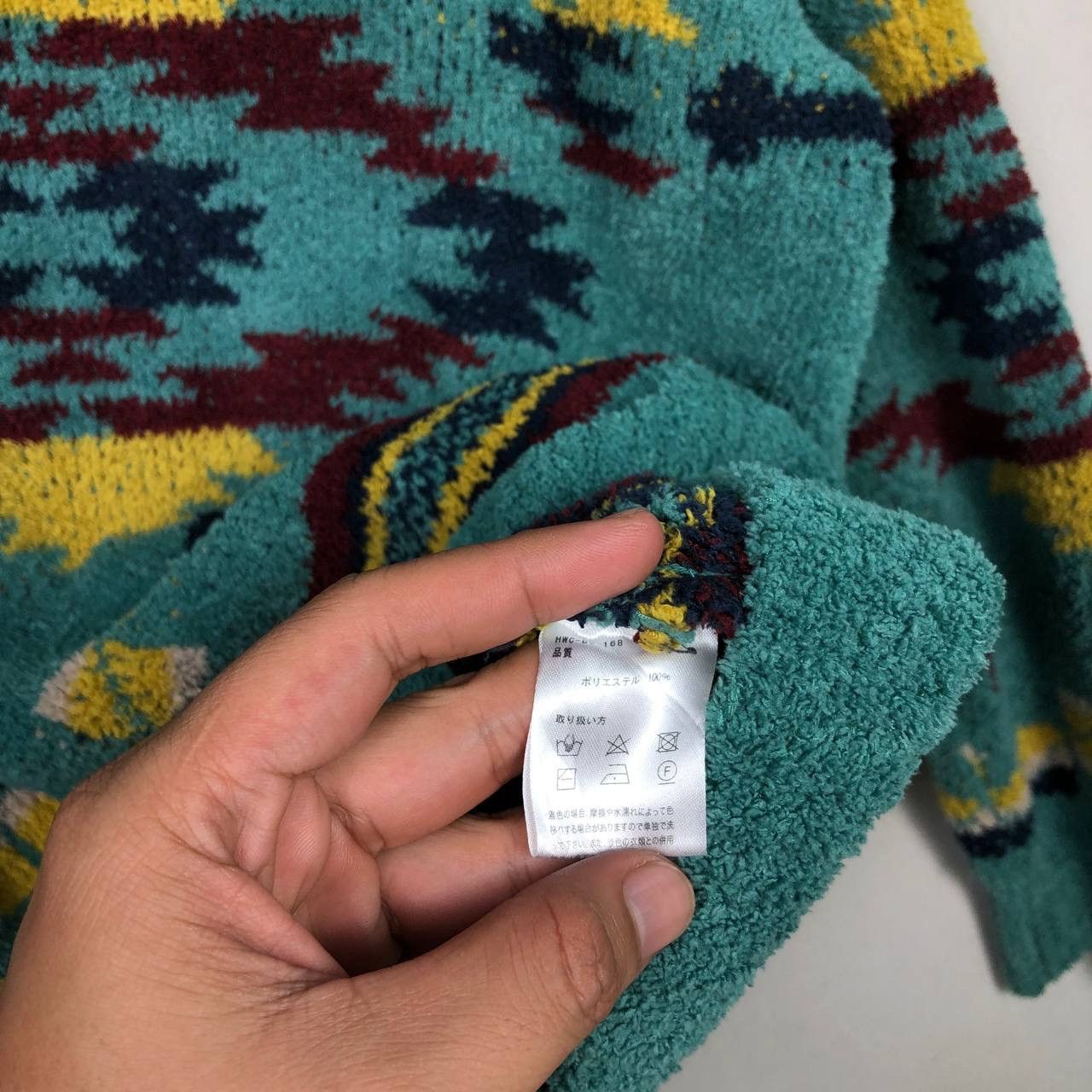 Native × Vintage Vintage Titicaca Navajo Aztec Native Wool Knitwear Size US L / EU 52-54 / 3 - 8 Thumbnail