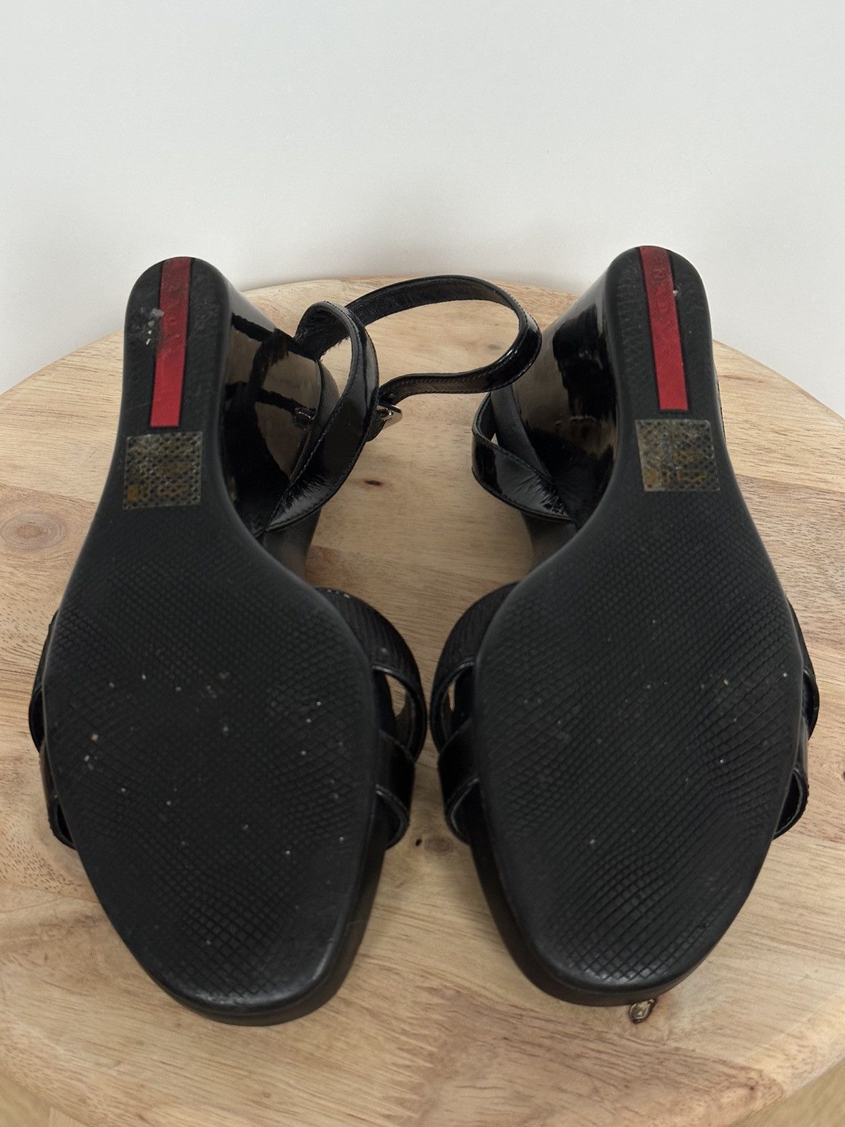 Designer Prada platform wedge sandals Size US 6.5 / IT 36.5 - 6 Thumbnail